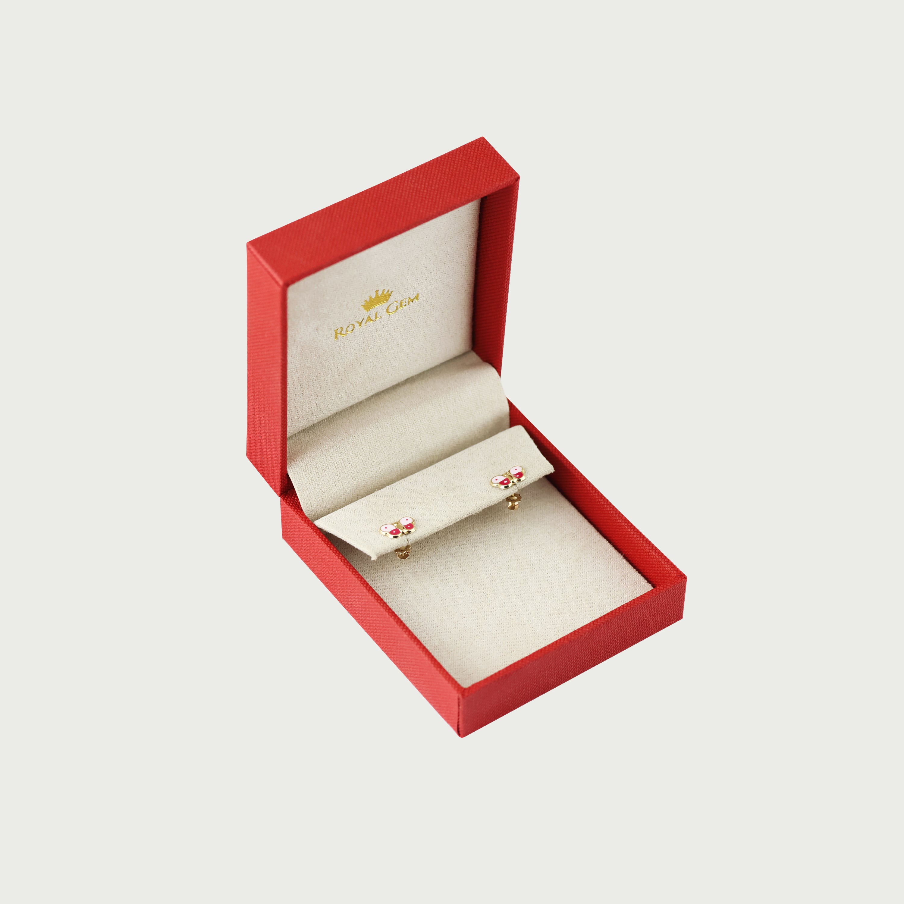 Blush & Berry Butterfly Gold Screw Earrings