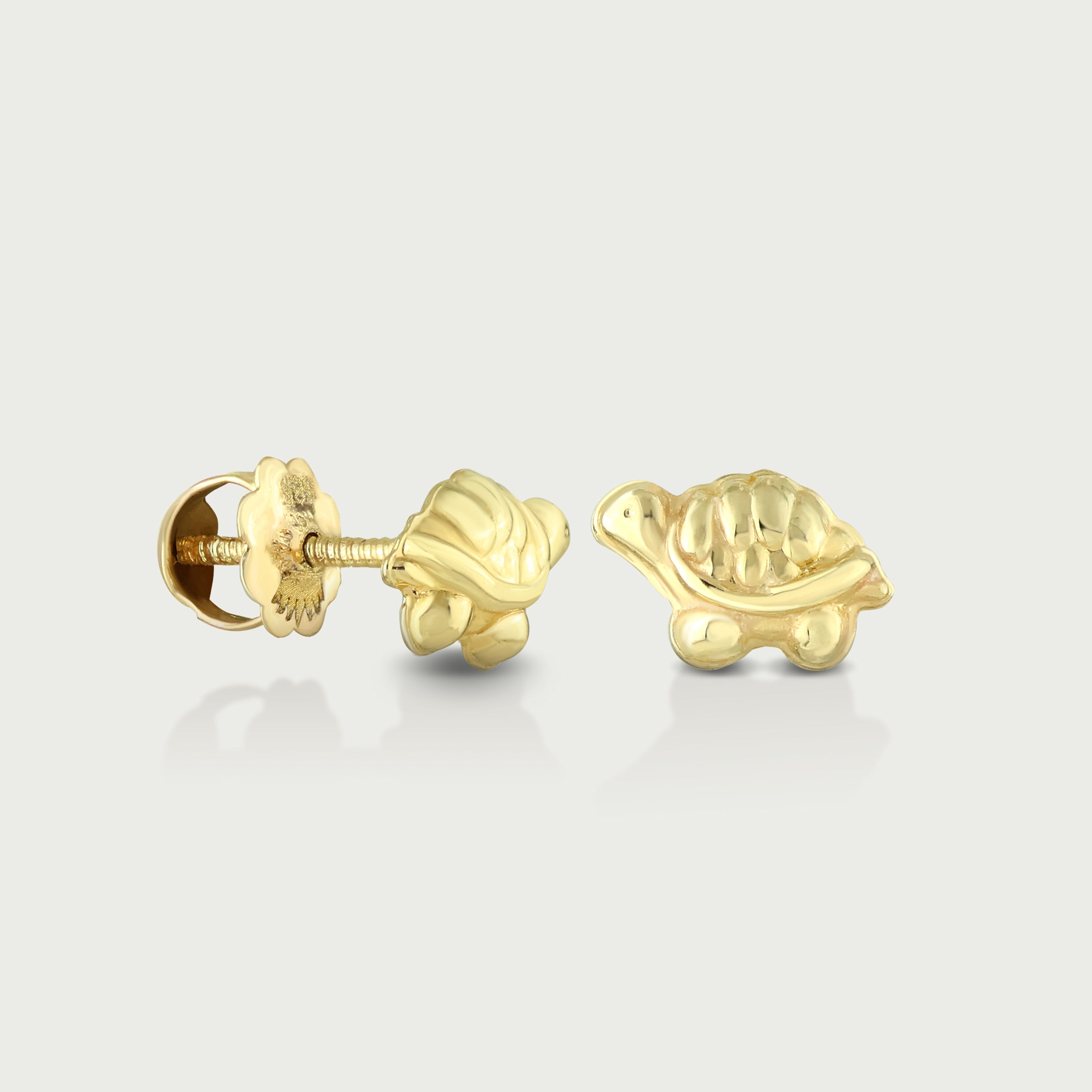 Sea Buddy Turtle Gold Screw Earrings