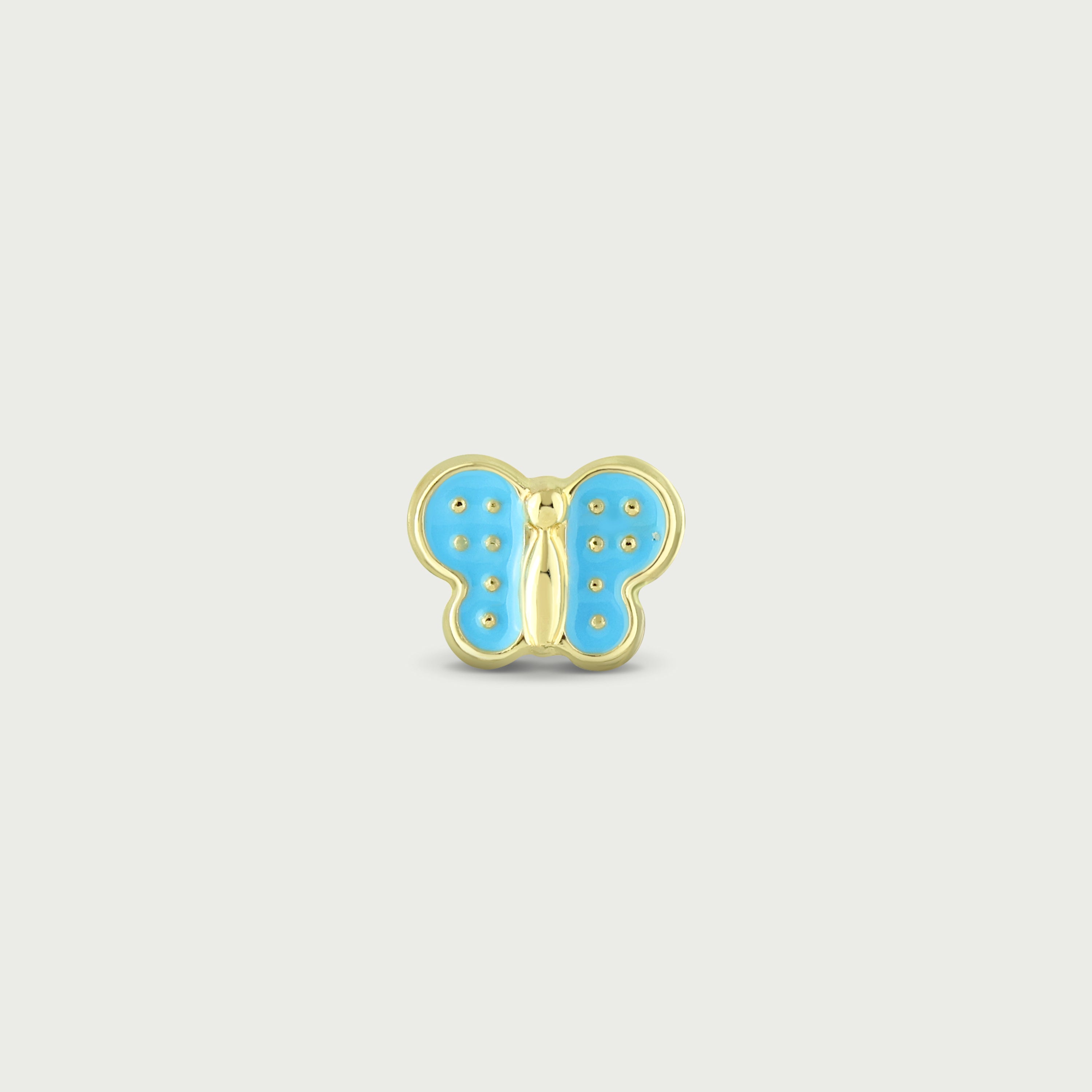 Sky Sparkle Butterfly Gold Screw Earrings