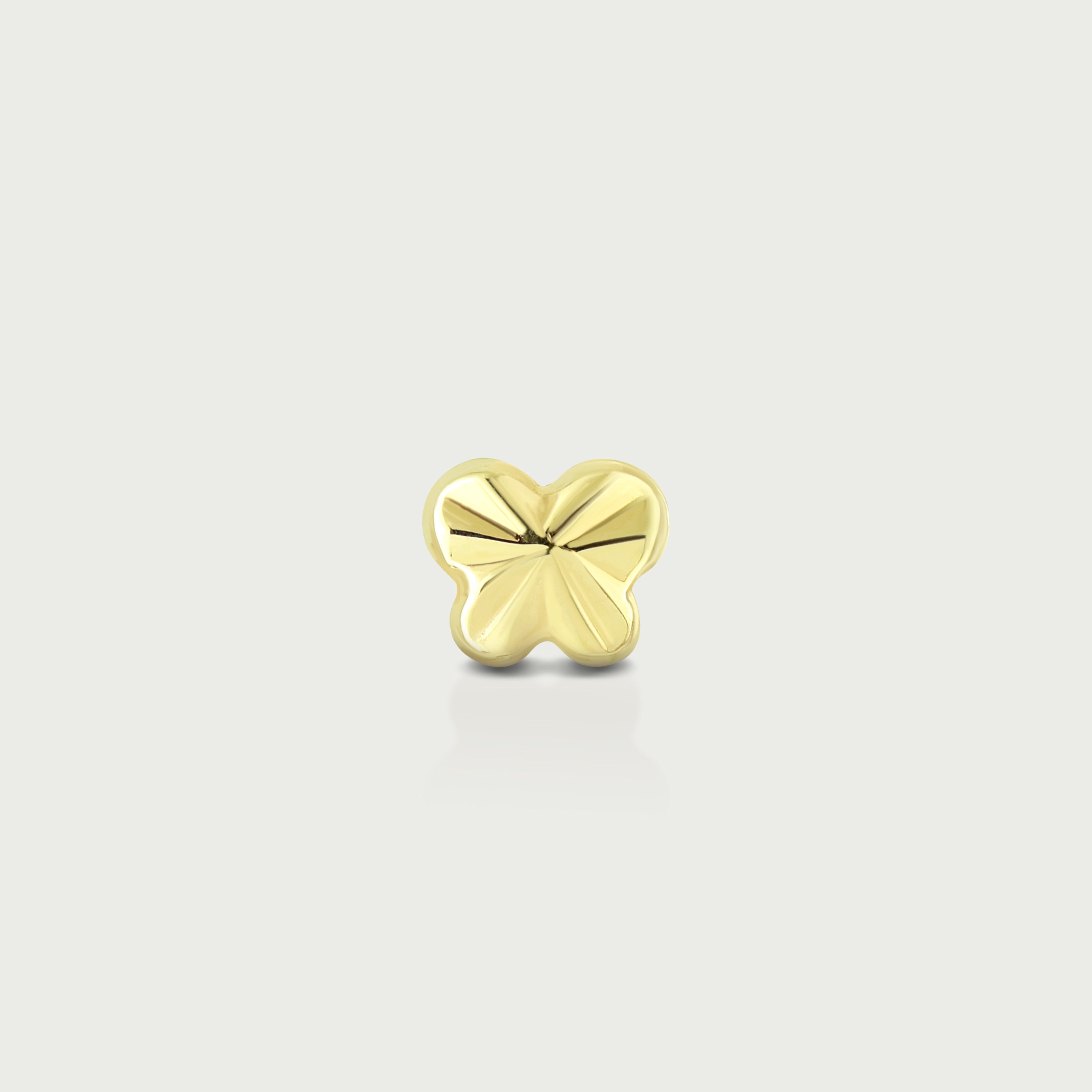 Petite Flutter Butterfly Gold Screw Earrings