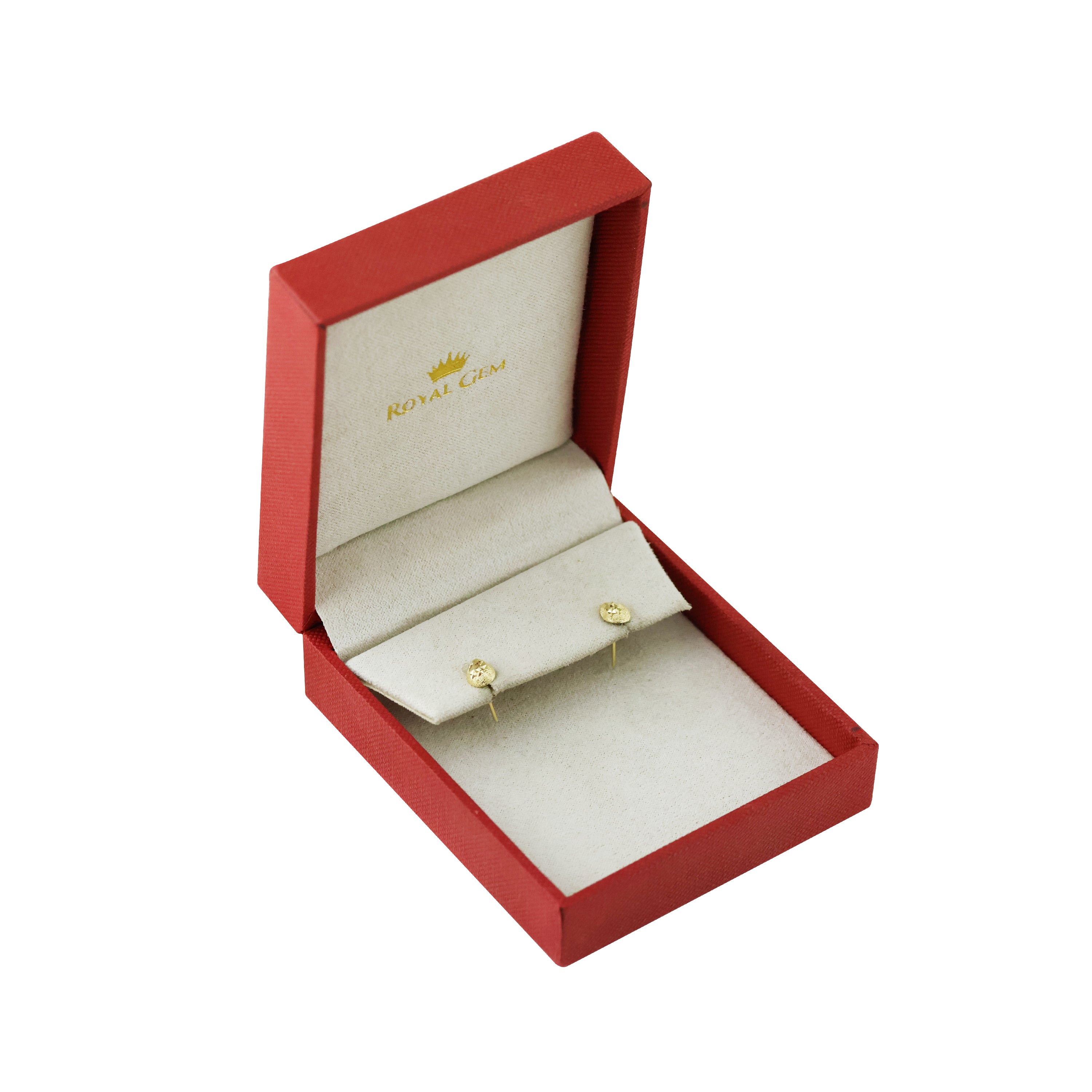 Fern Finesse Gold Stud Earrings