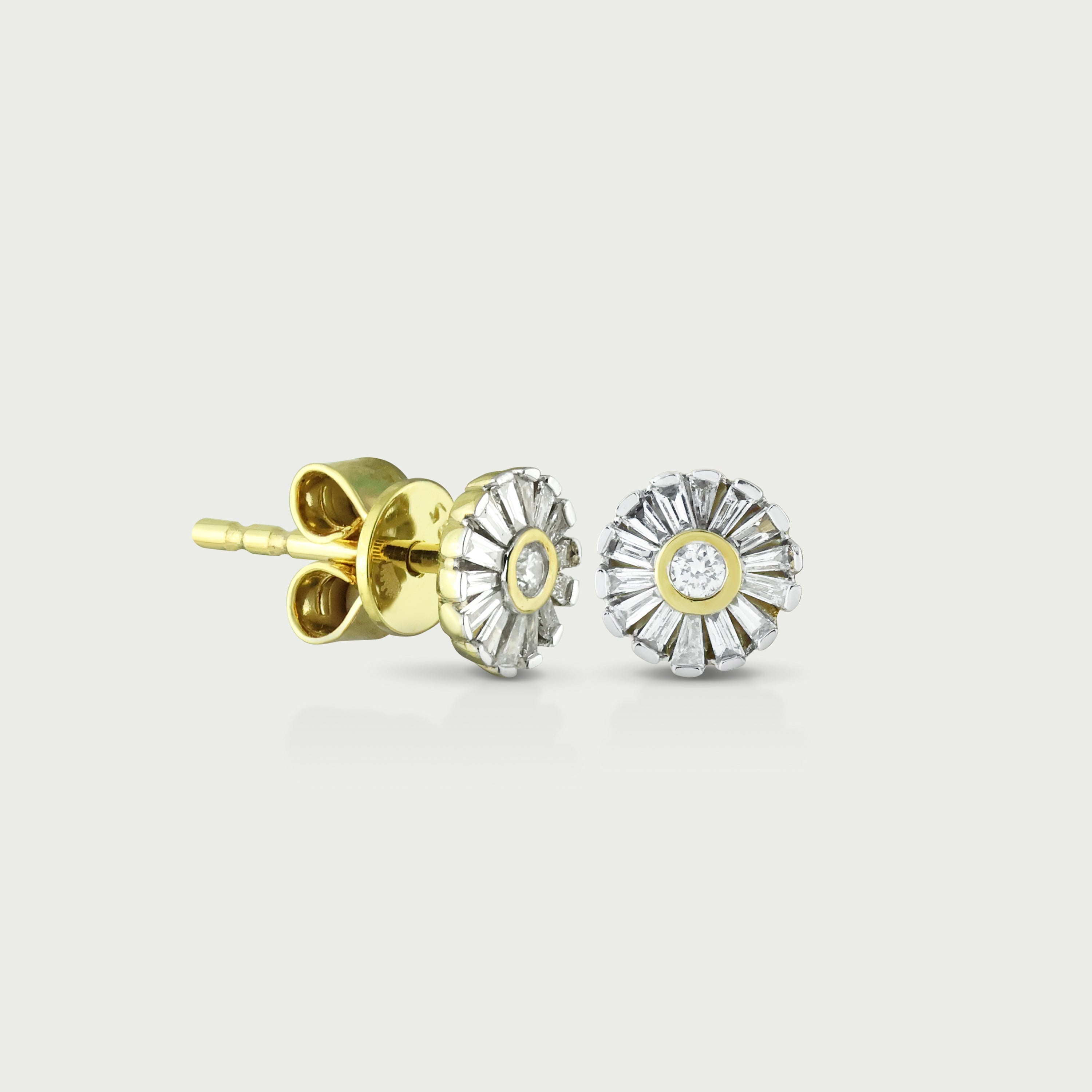 Petal Radiance Diamond Stud Earrings