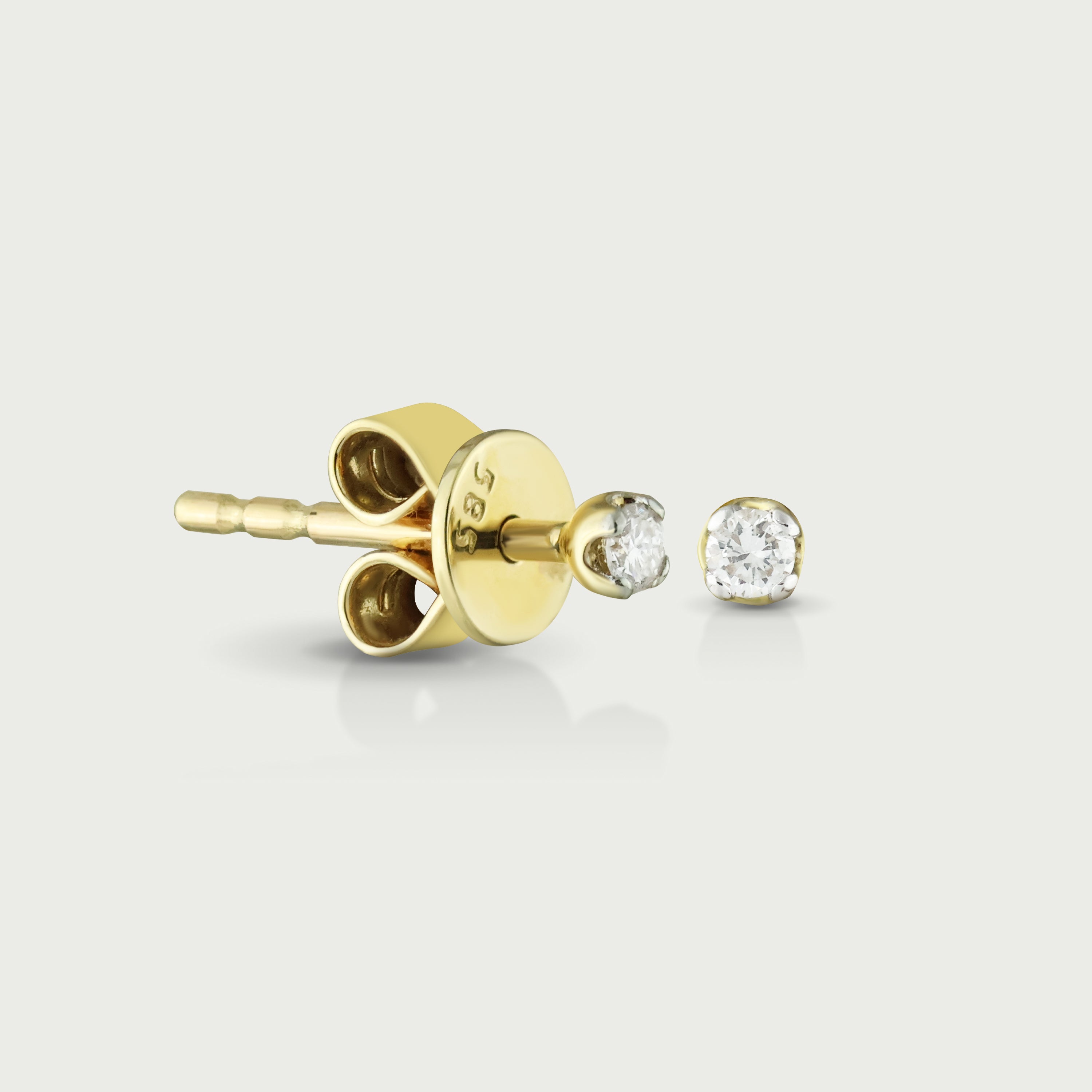 Clock In Diamond Stud Earrings