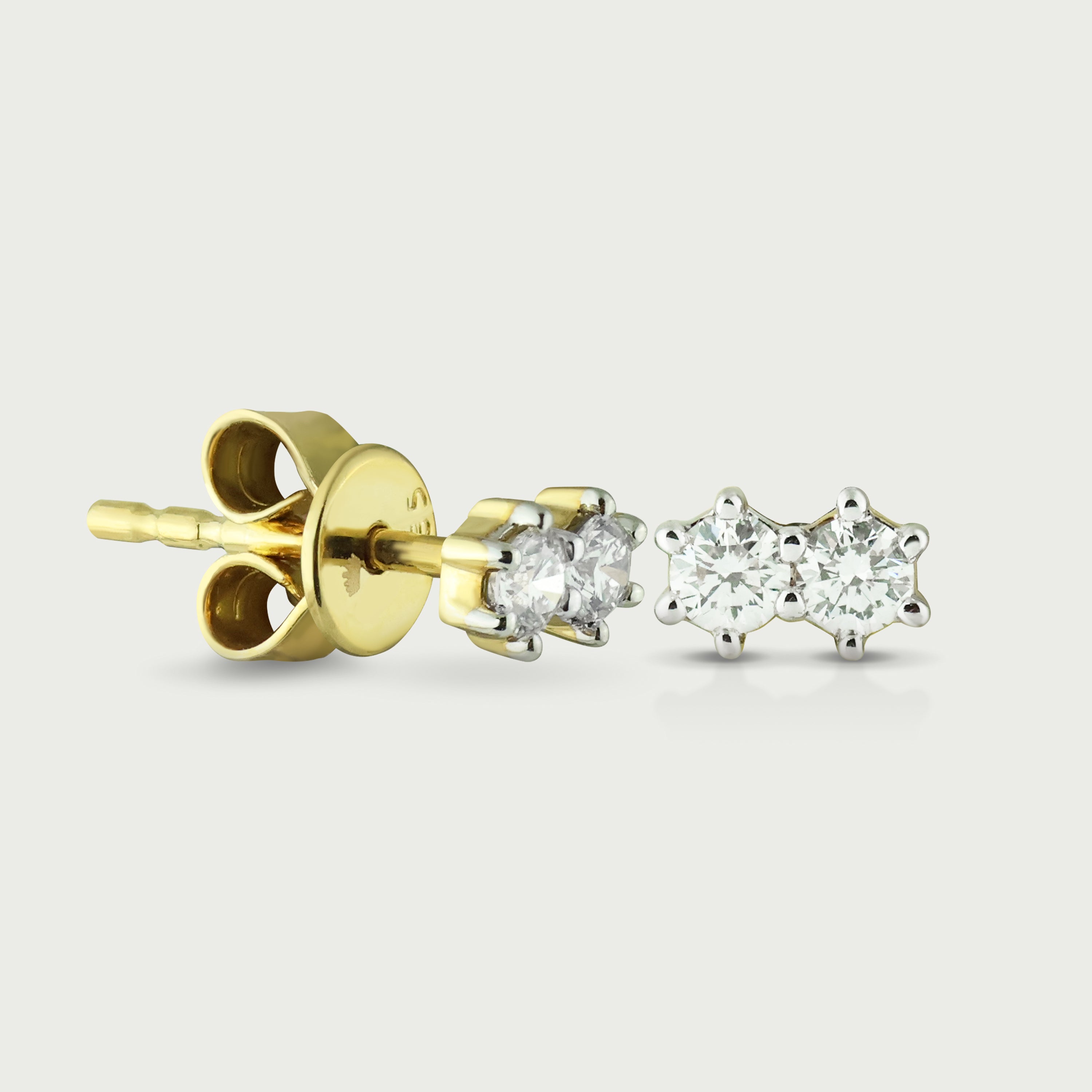 Stellar Duo Diamond Stud Earrings