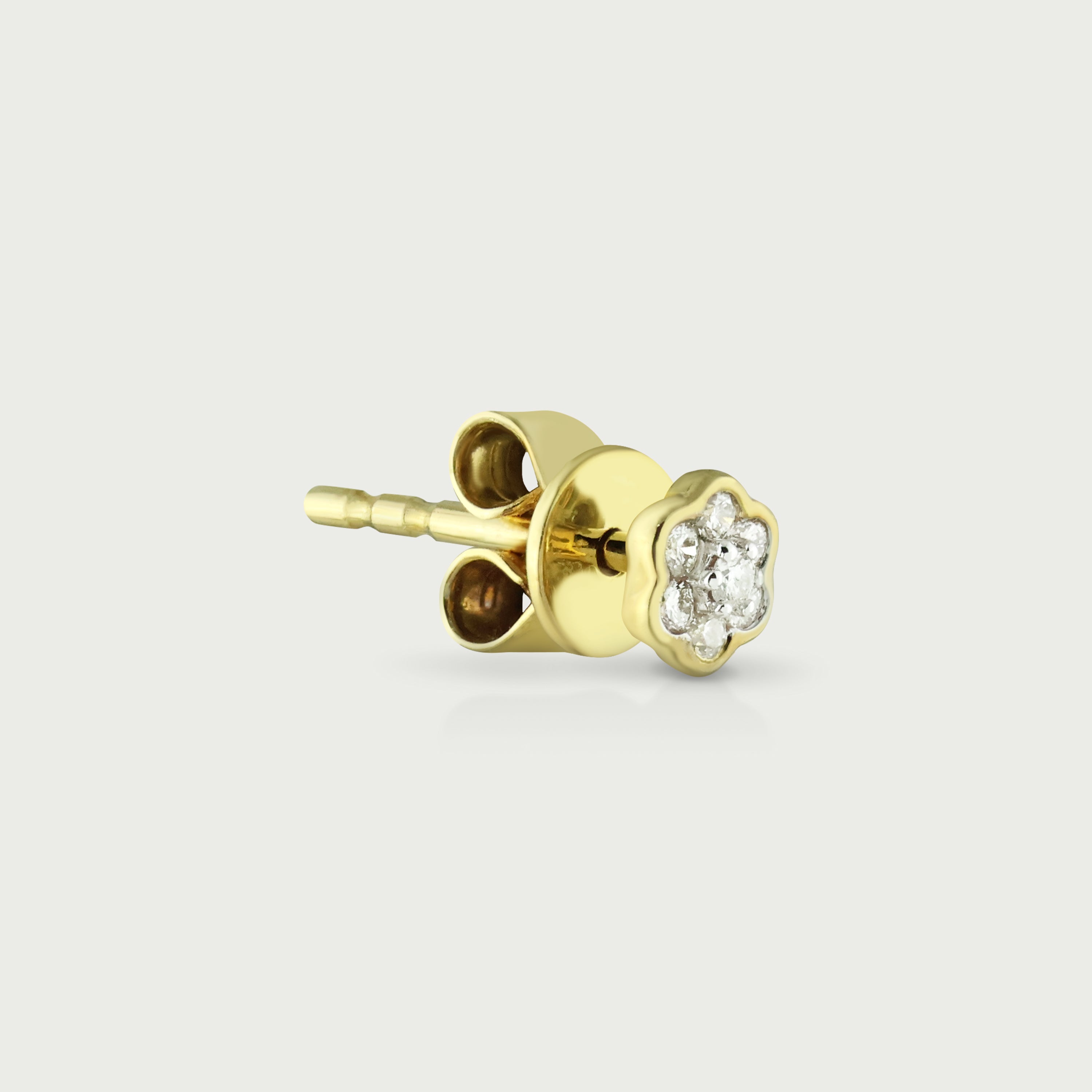 Prime Floral Diamond Stud Earrings