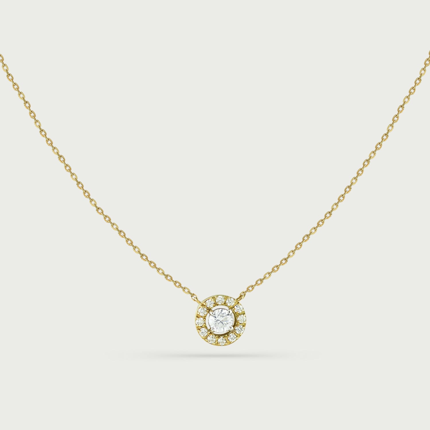 Spotlight Halo Diamond Necklace