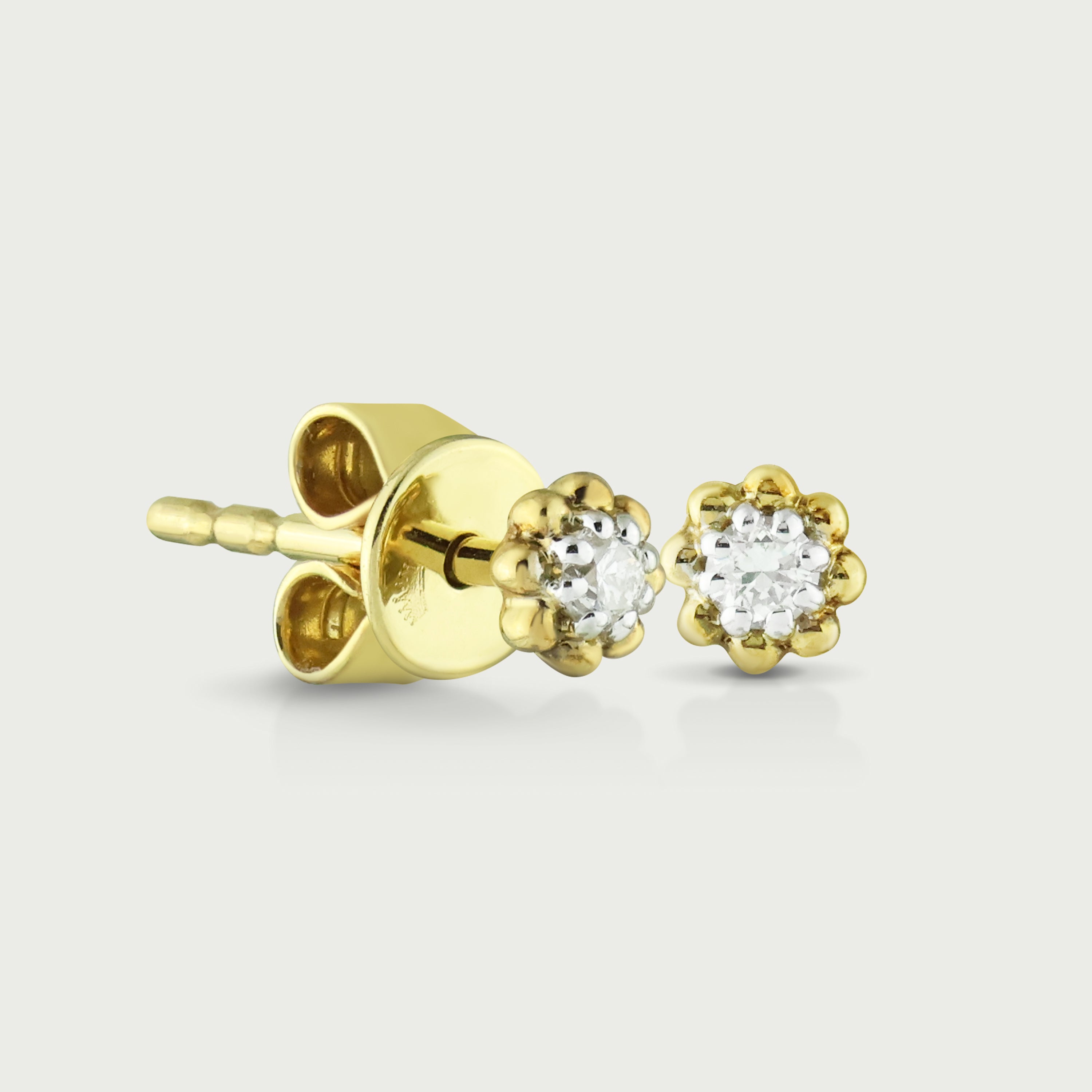 Rosette Diamond Stud Earrings