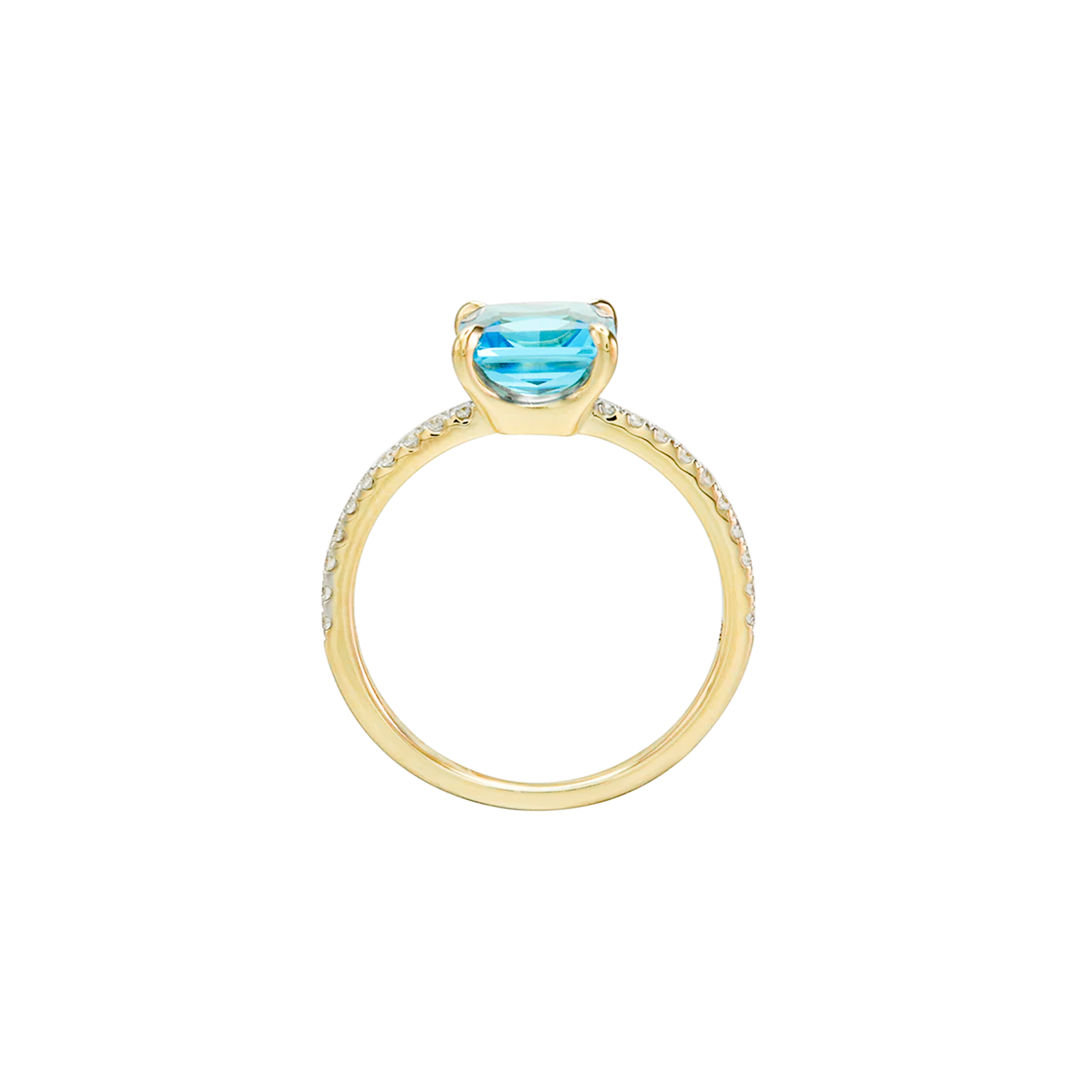 Serene Light Blue Topaz Soliatire Ring