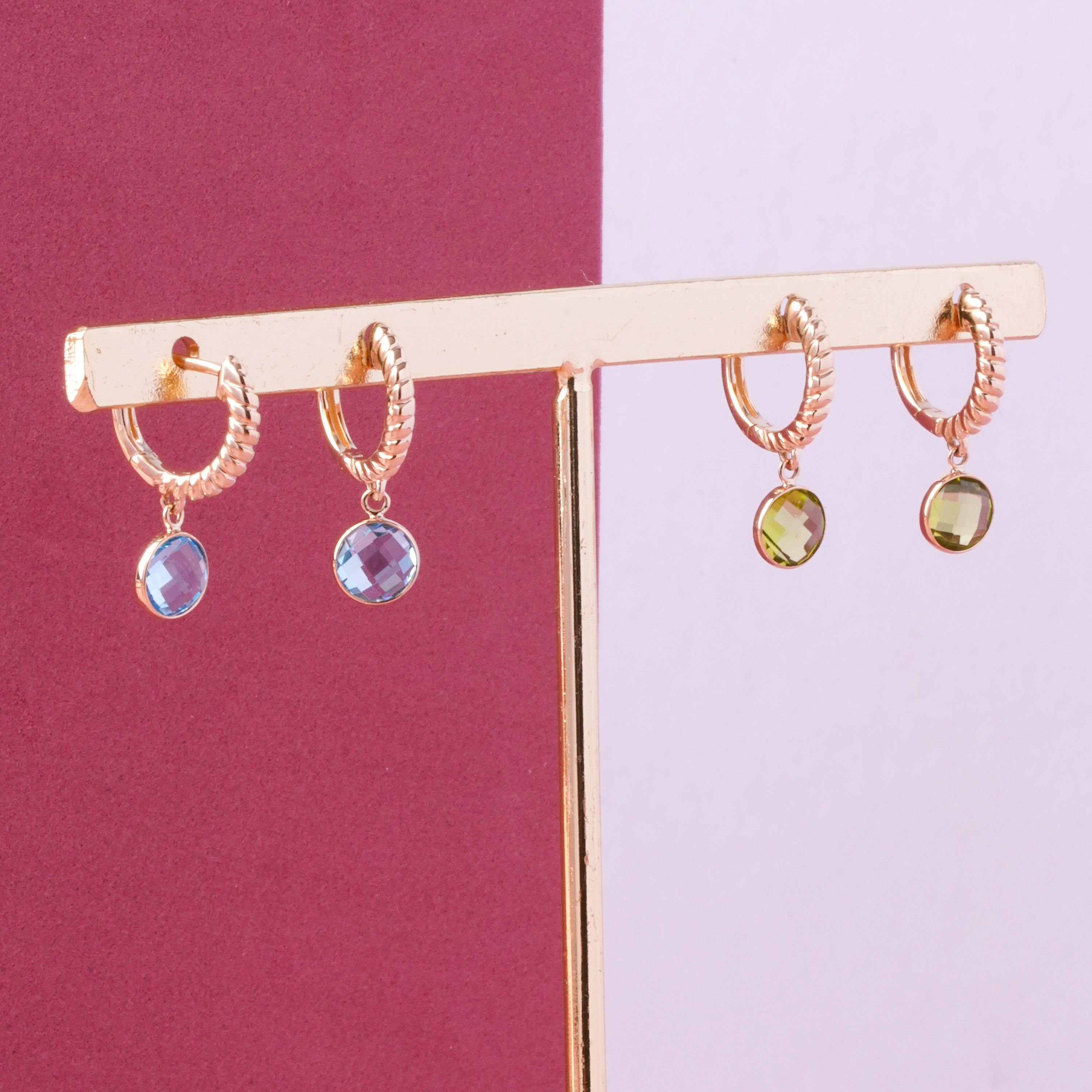 Classic Drama Gemstone Dangling Earrings