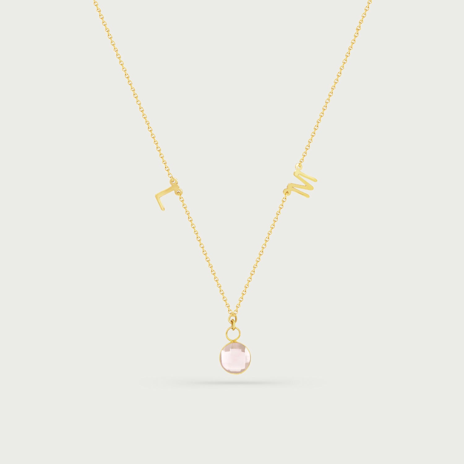 Amalfi Necklace with Birthstone Charm