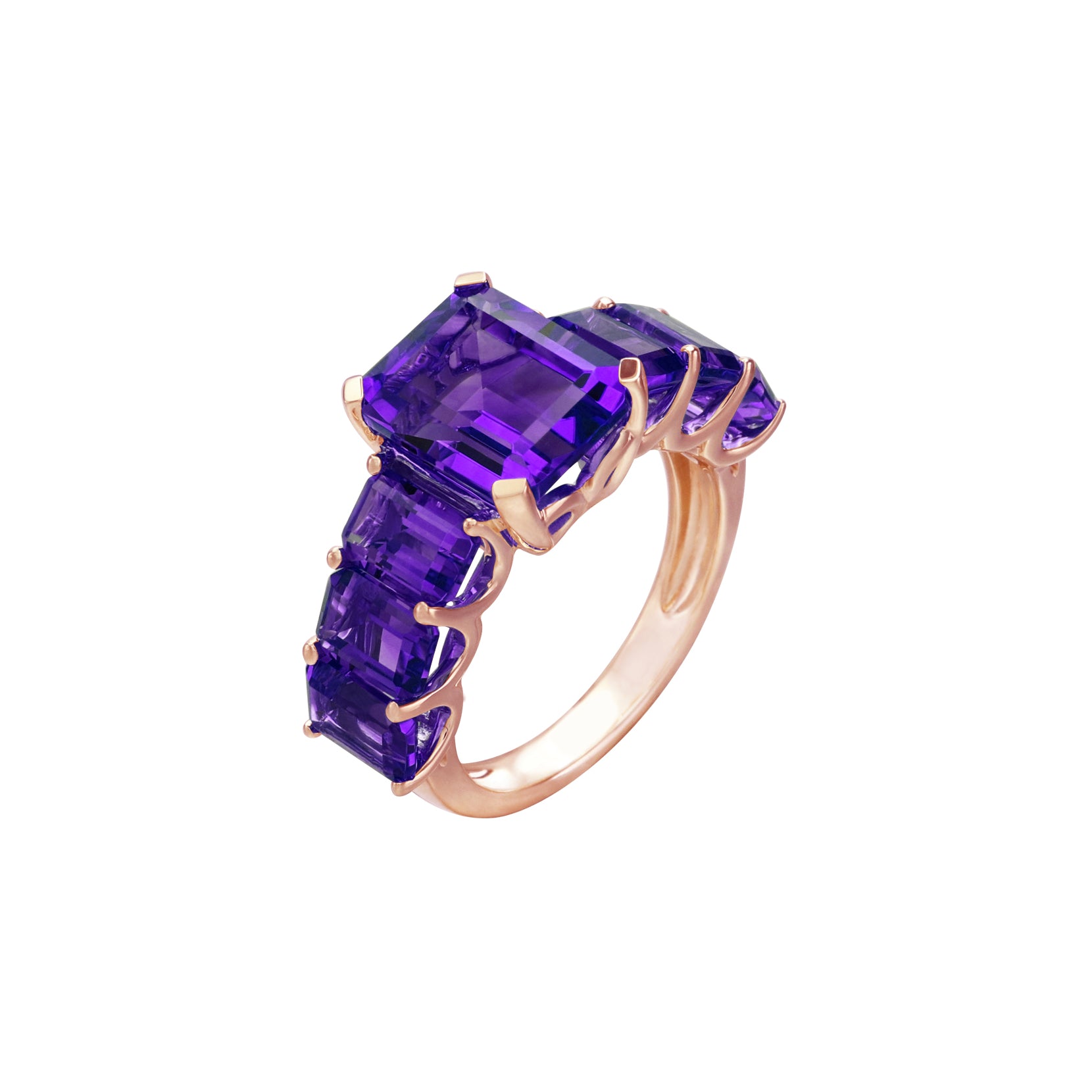 Crystal Armor Amethyst Eternity Ring