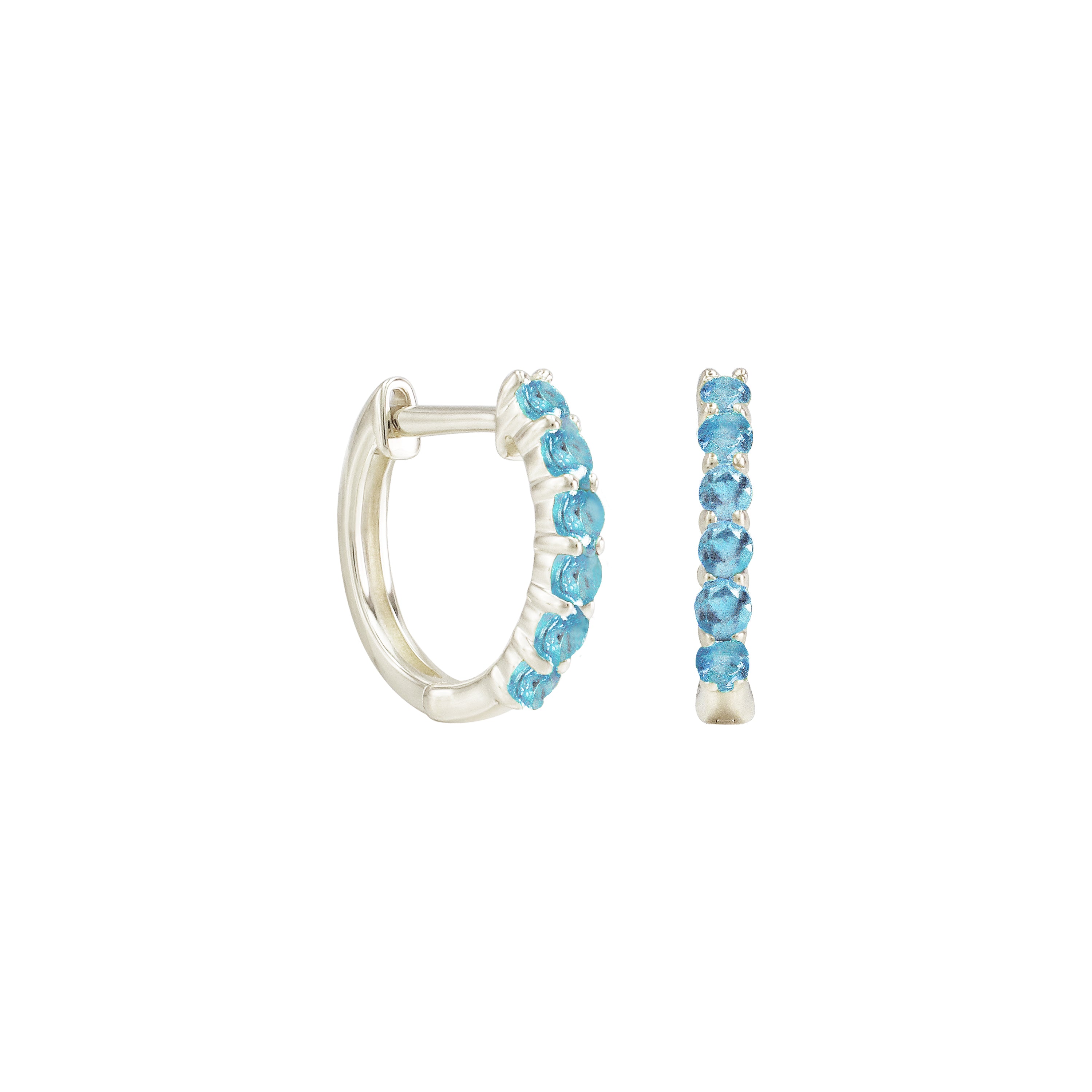 It's Wine O'Clock Gemstone Hoop Earrings