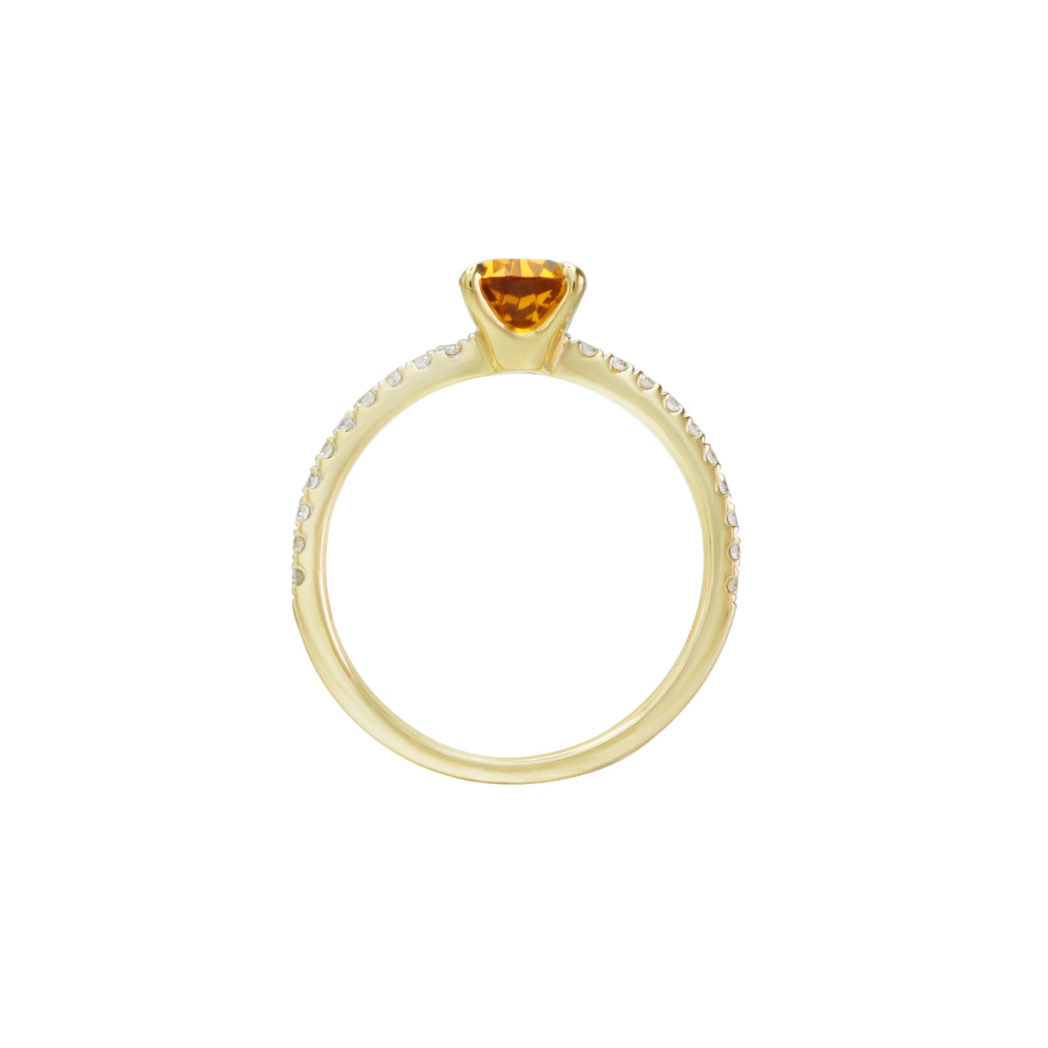Gentle Power Citrine Solitaire Ring