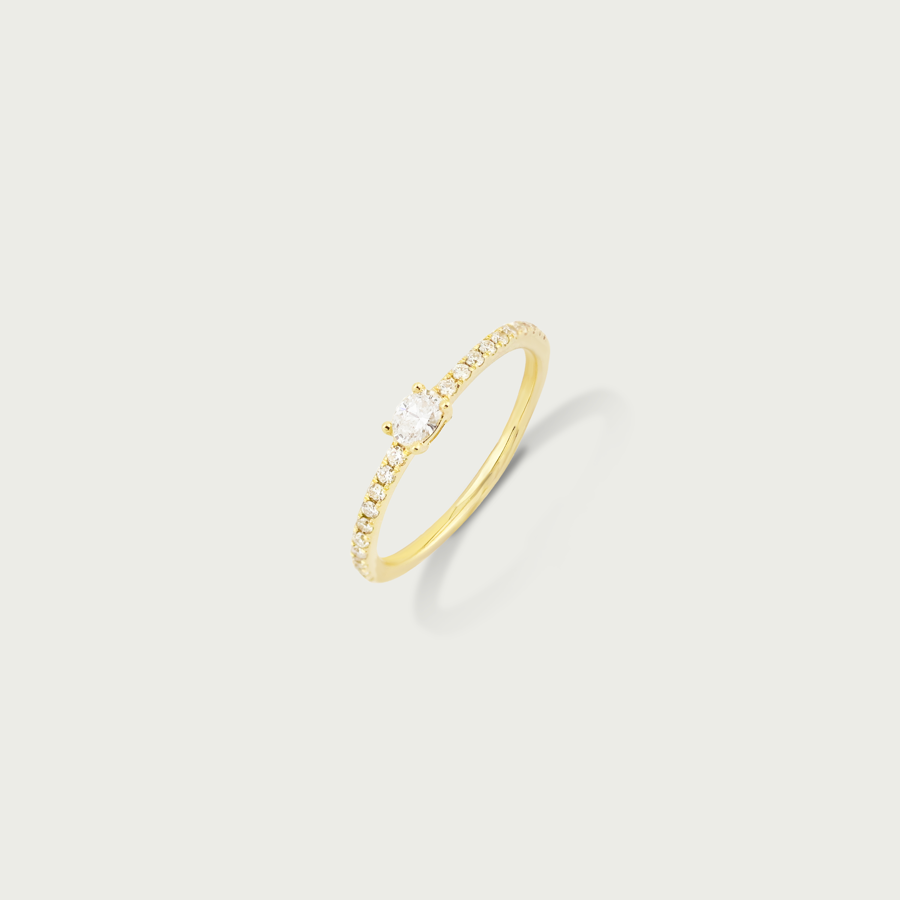 Center Glow Half Eternity Ring
