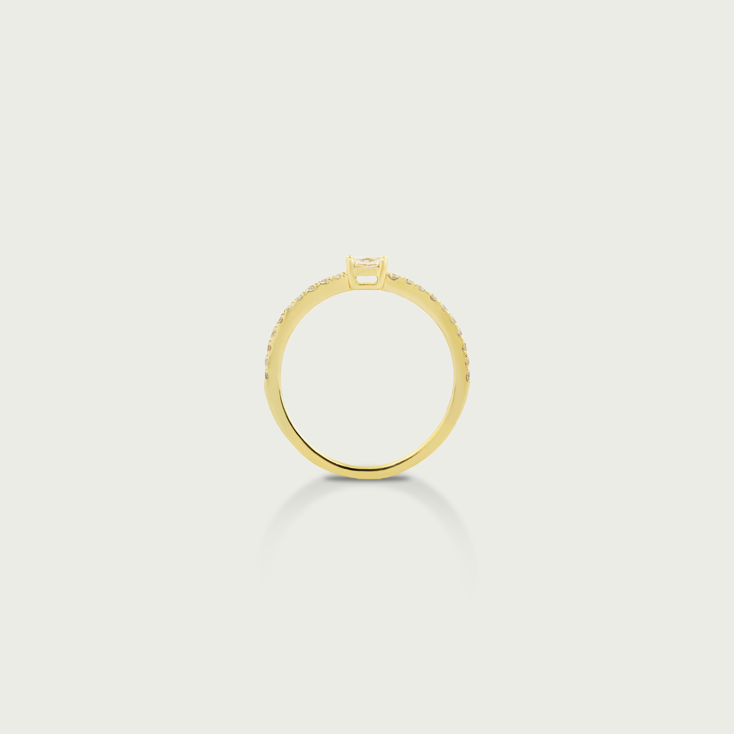 Center Glow Half Eternity Ring