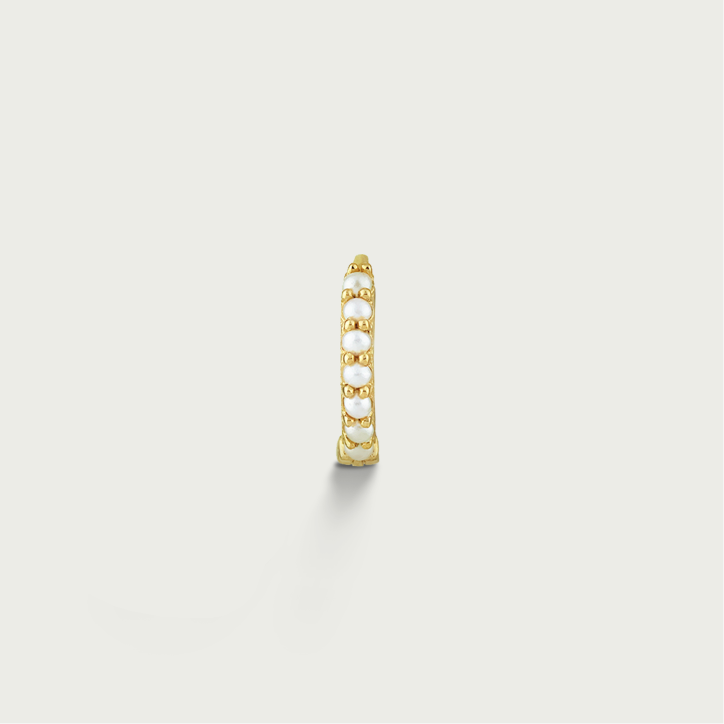 Chic Flick Pearl Hoop Earrings
