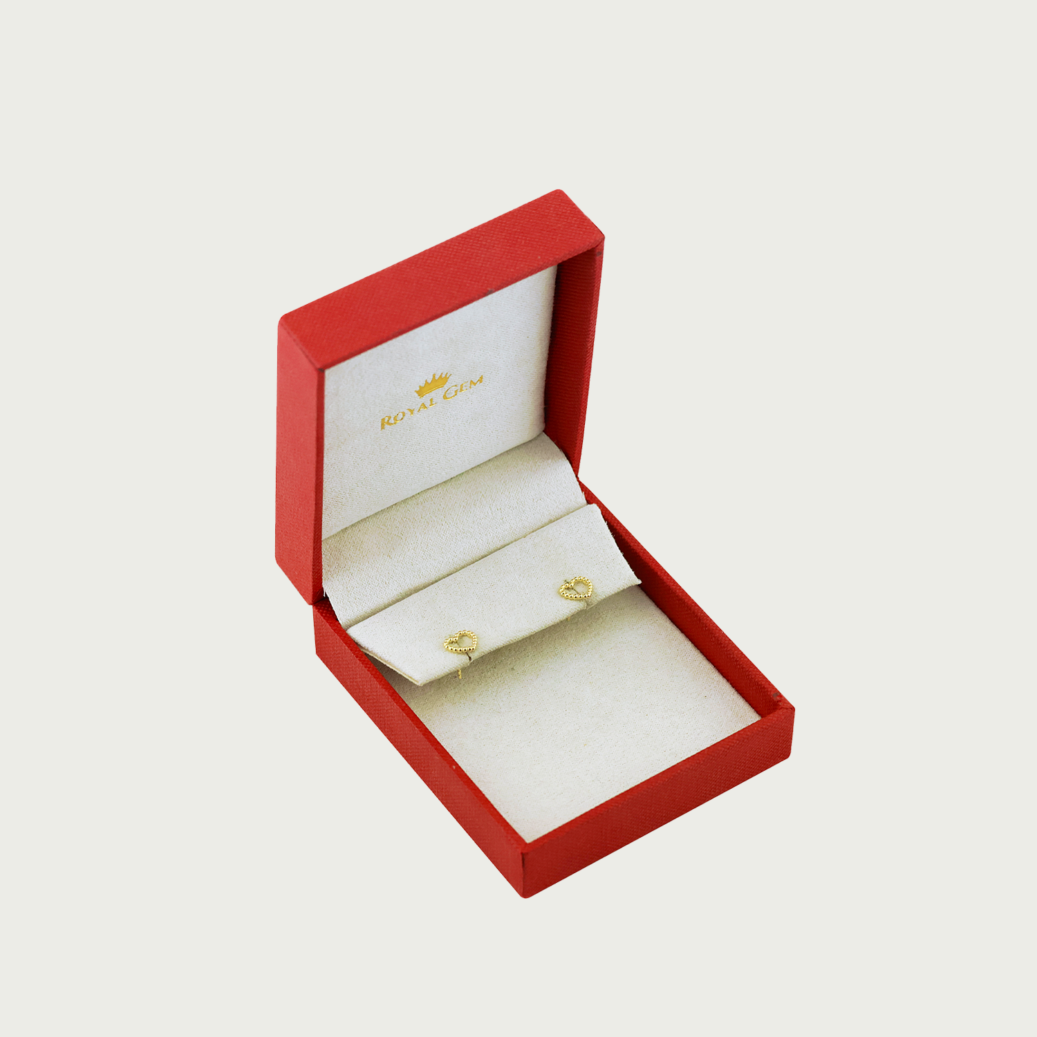 Clock-Out Chic Amour Gold Stud Earrings