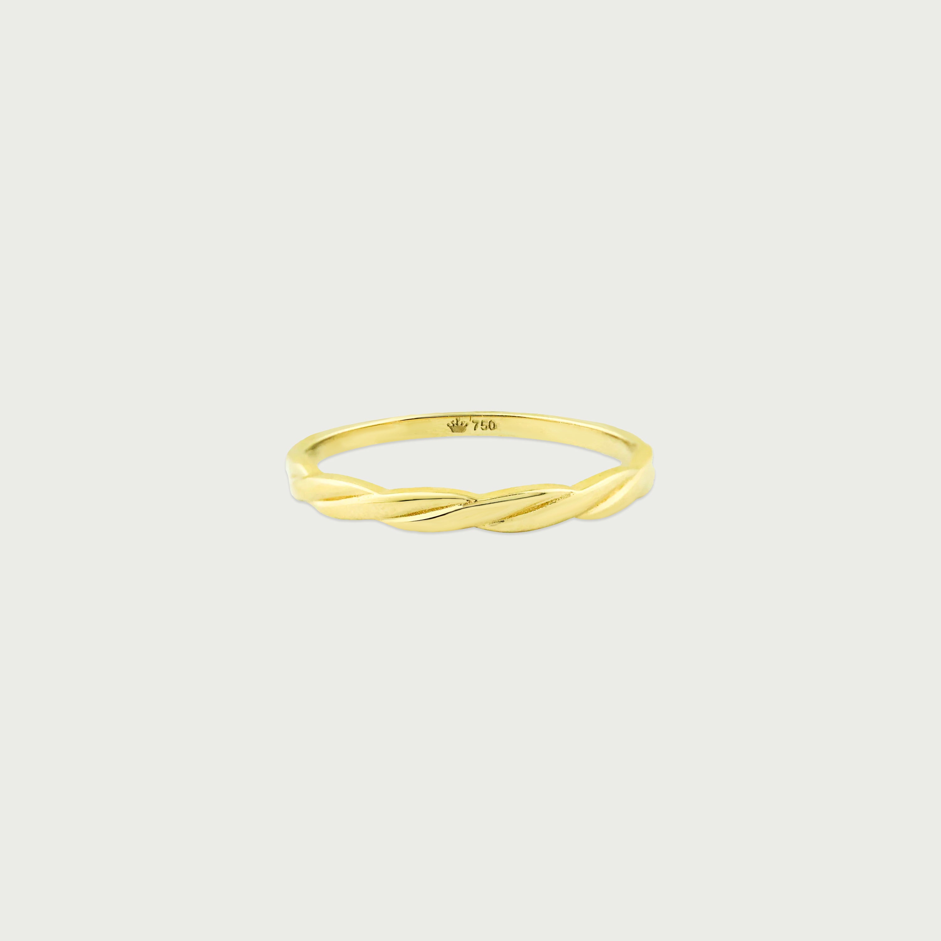 Clock-Out Chic Rope Gold Ring