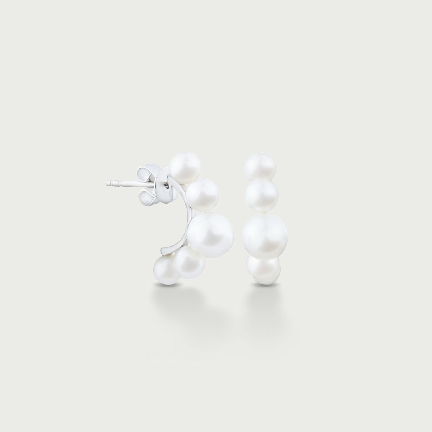 Coral Siren Pearl Hoop Earrings