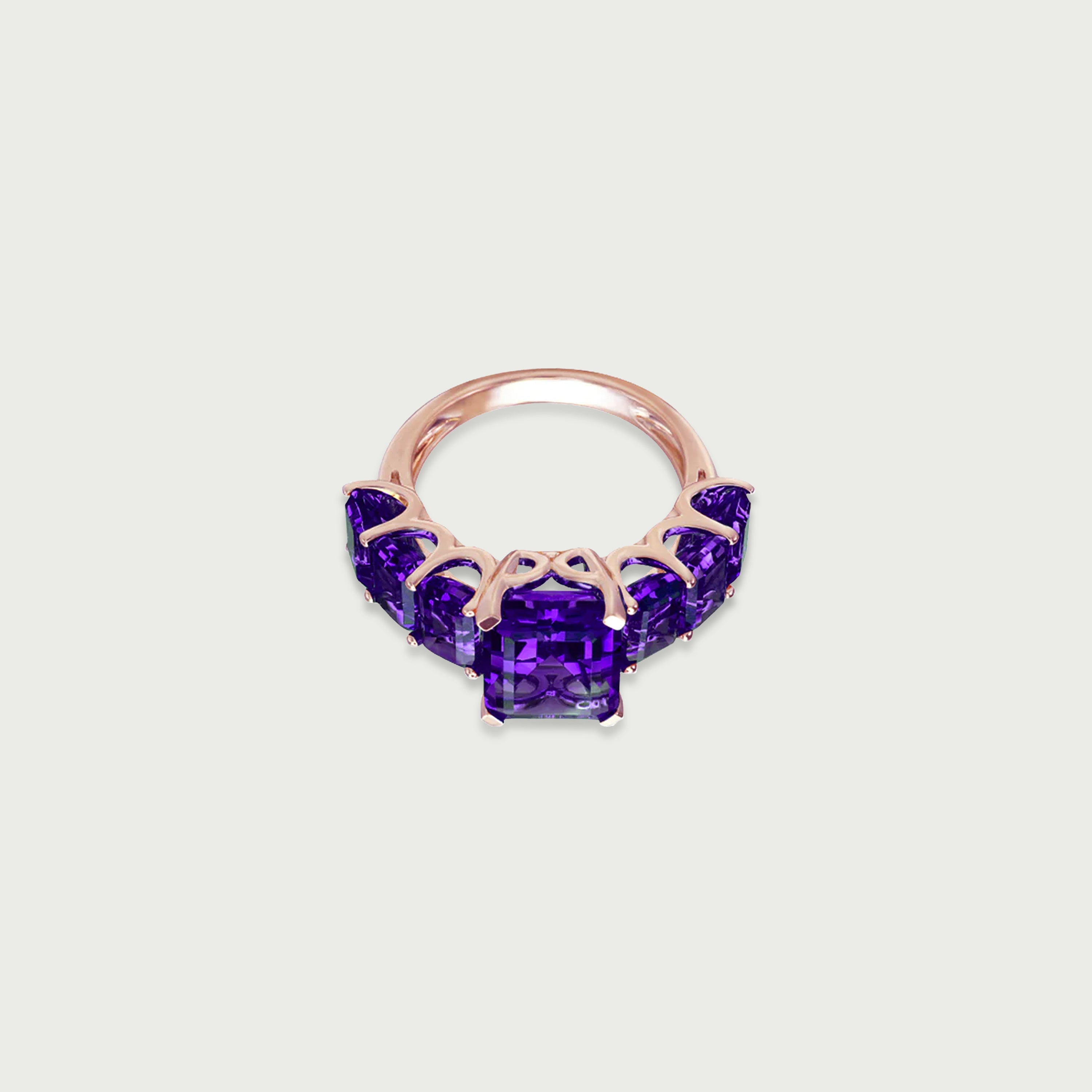 Crystal Armor Amethyst Eternity Ring