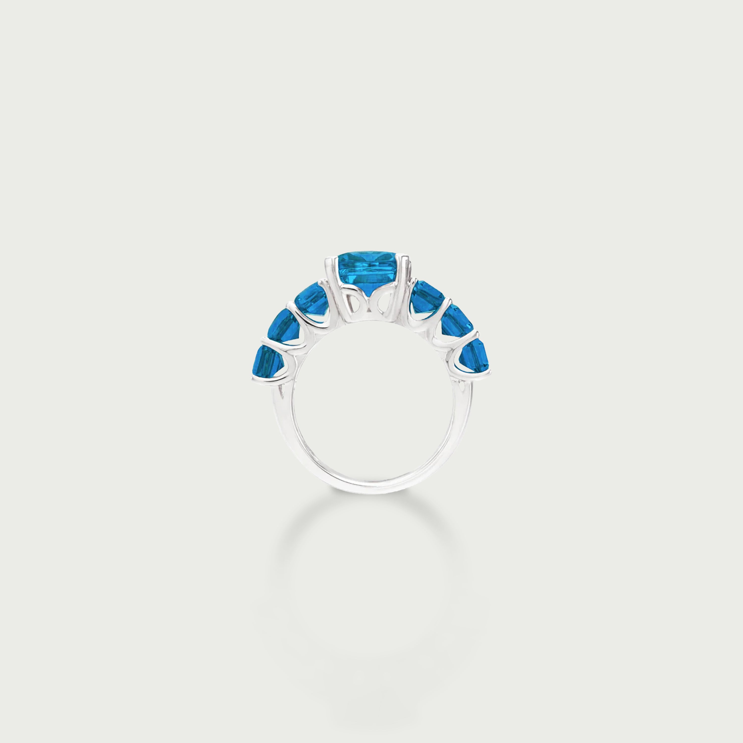 Crystal Armor Blue Topaz Eternity Ring