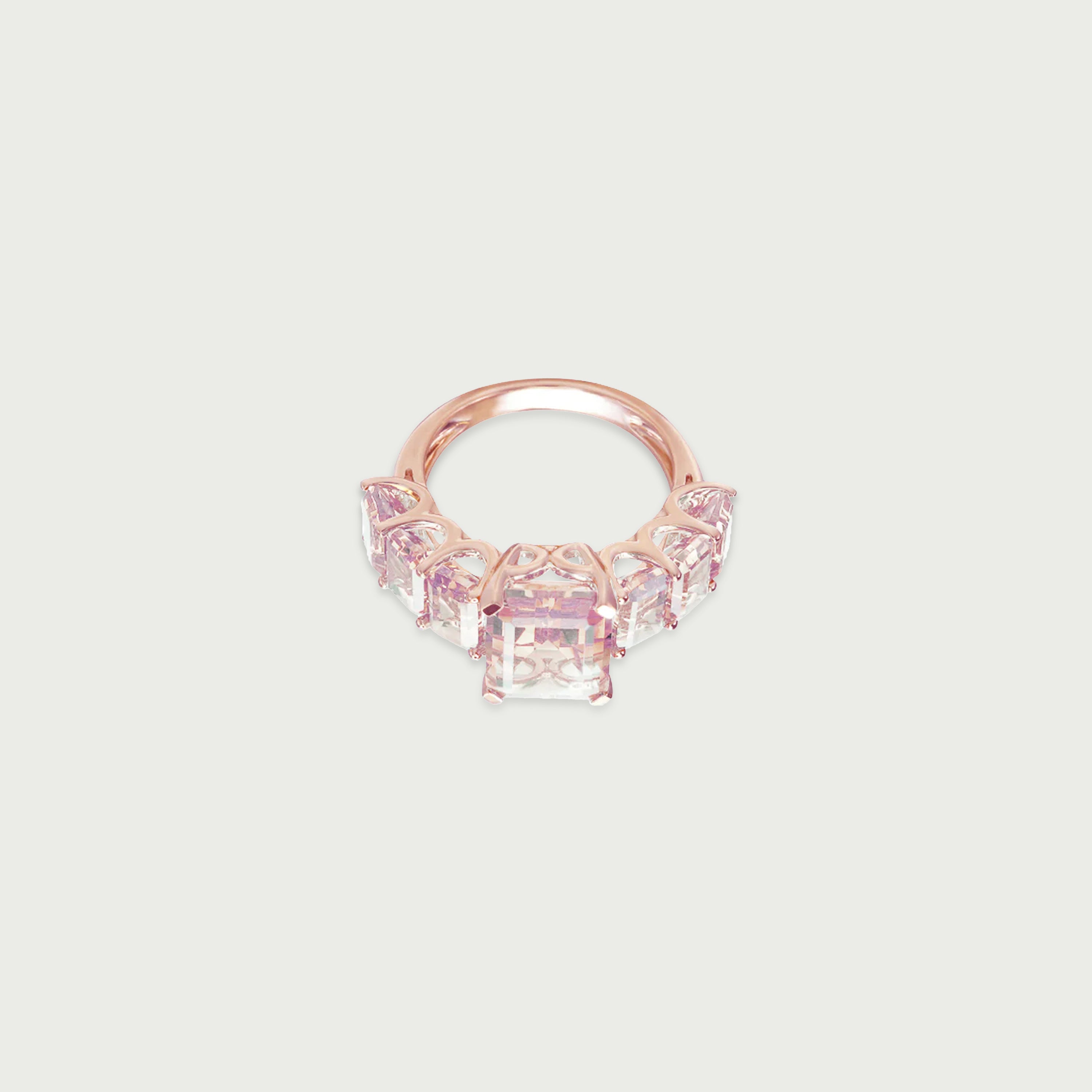 Crystal Armor Rose Quartz Eternity Ring
