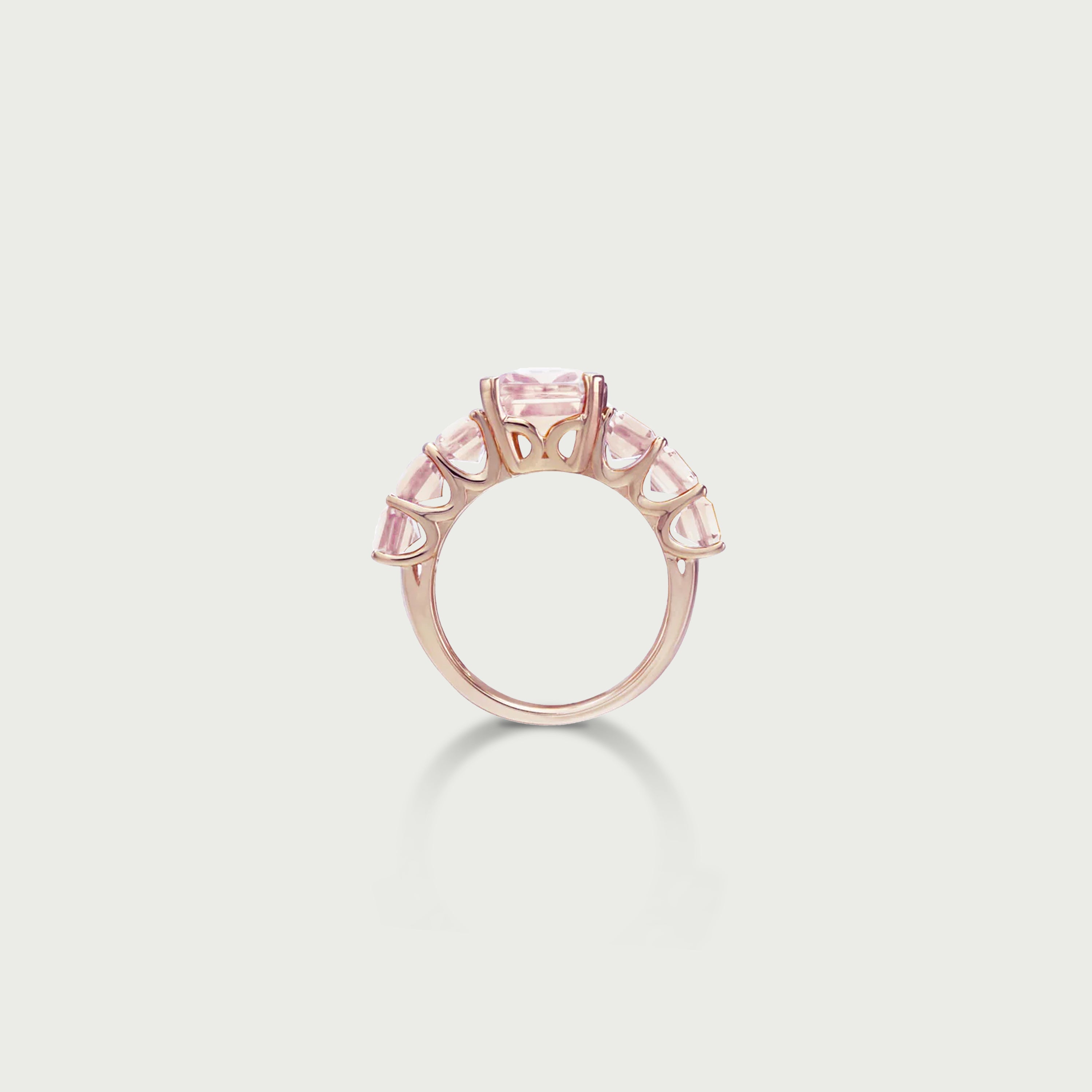 Crystal Armor Rose Quartz Eternity Ring