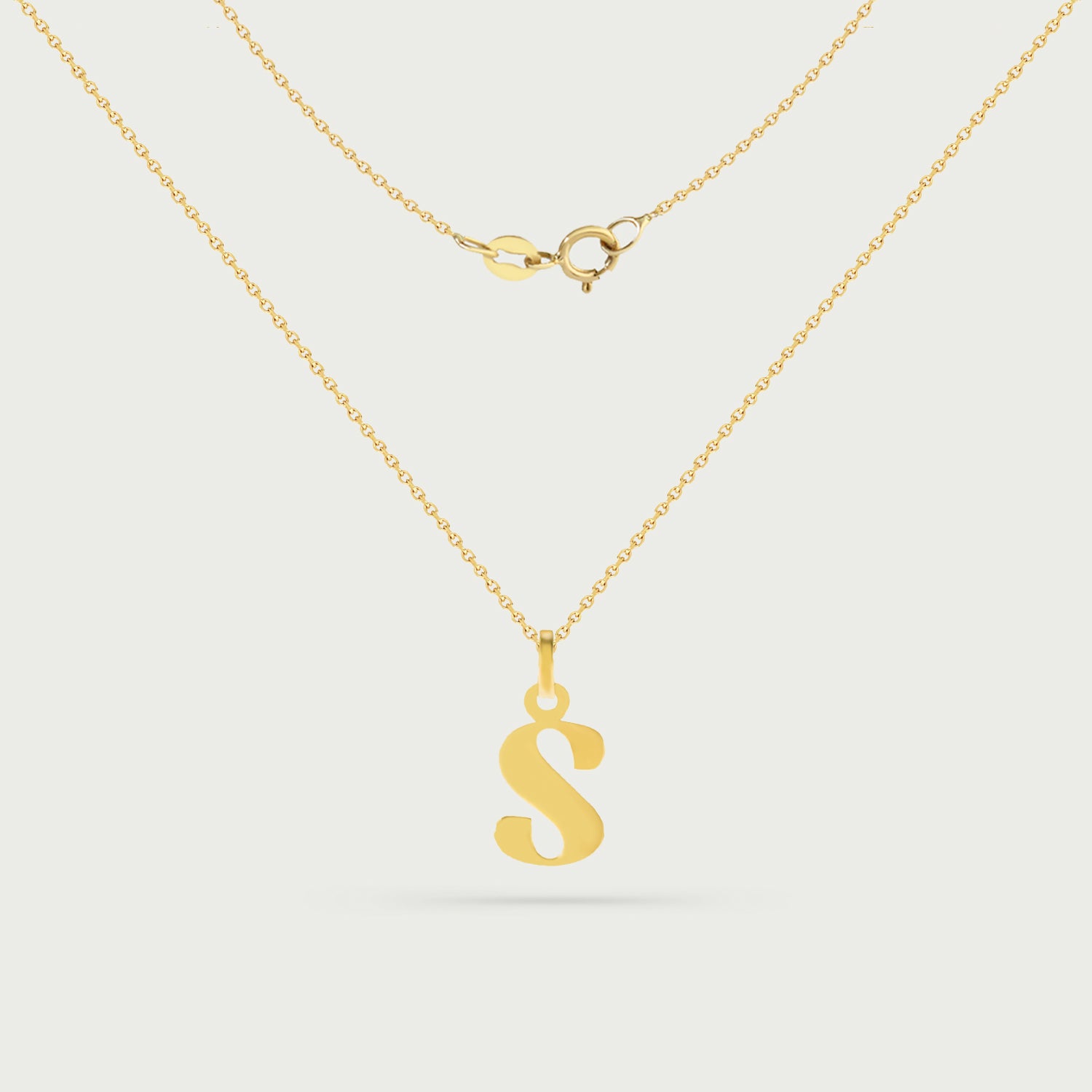 Czarina Classic Initial Necklace in Yellow Gold