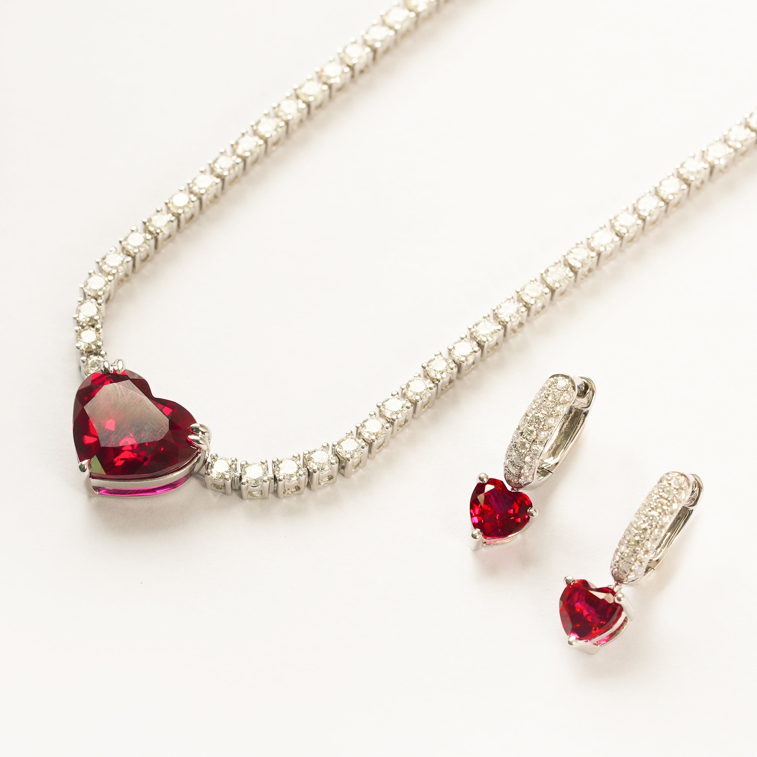 Party Life Ruby Hoop Earrings