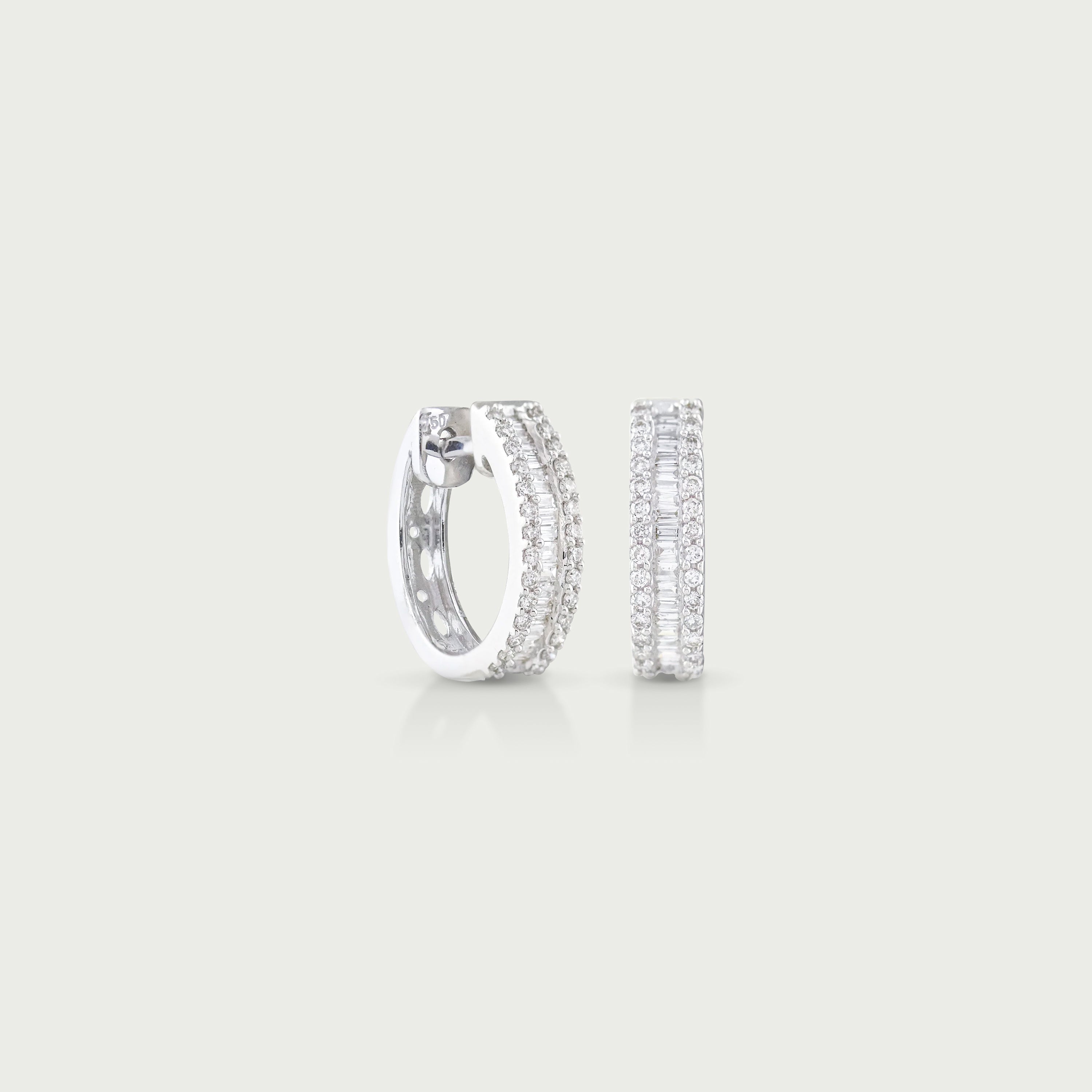 Dazzling Enigma Glimmer Diamond Hoop Earrings