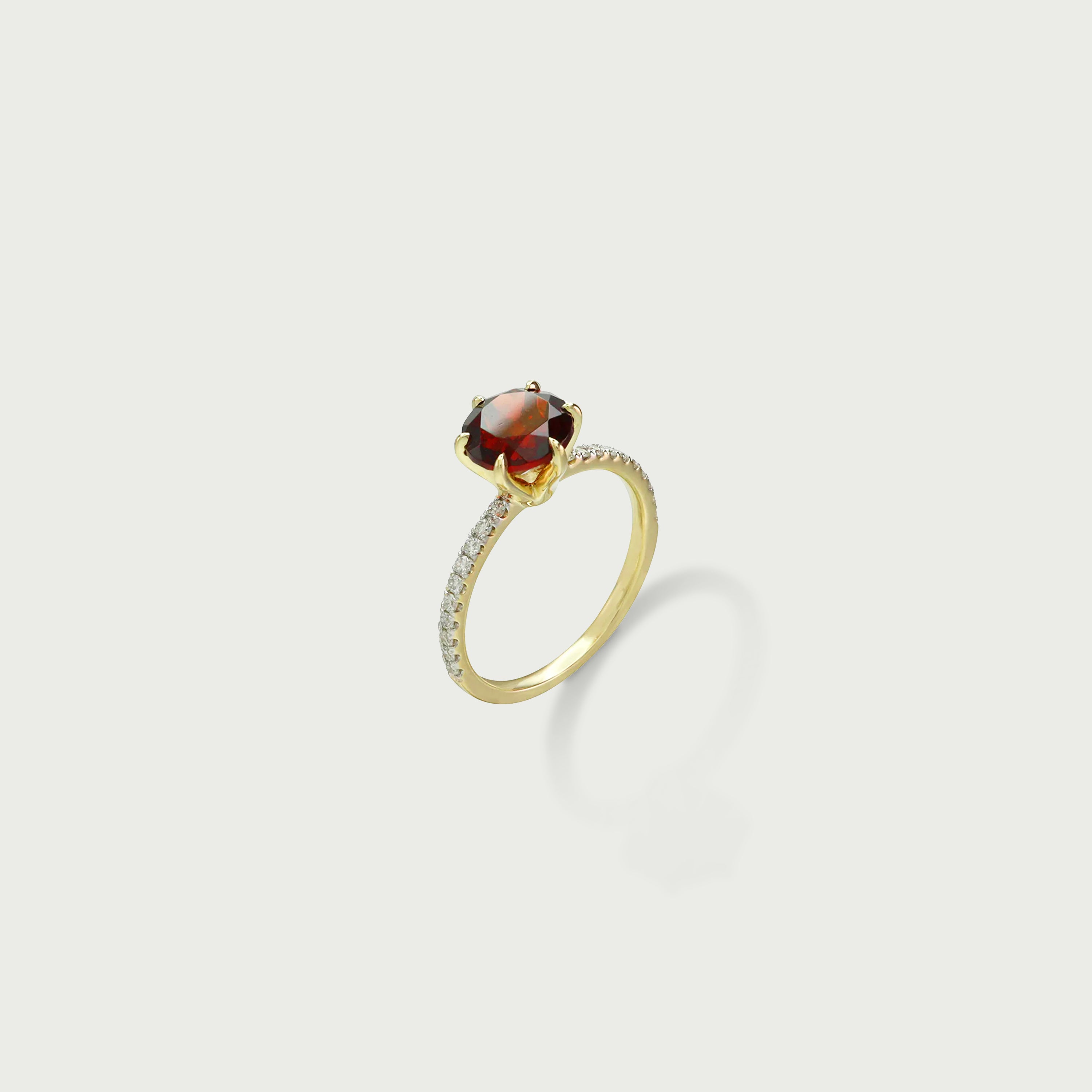 Embrace You Garnet Solitaire Ring