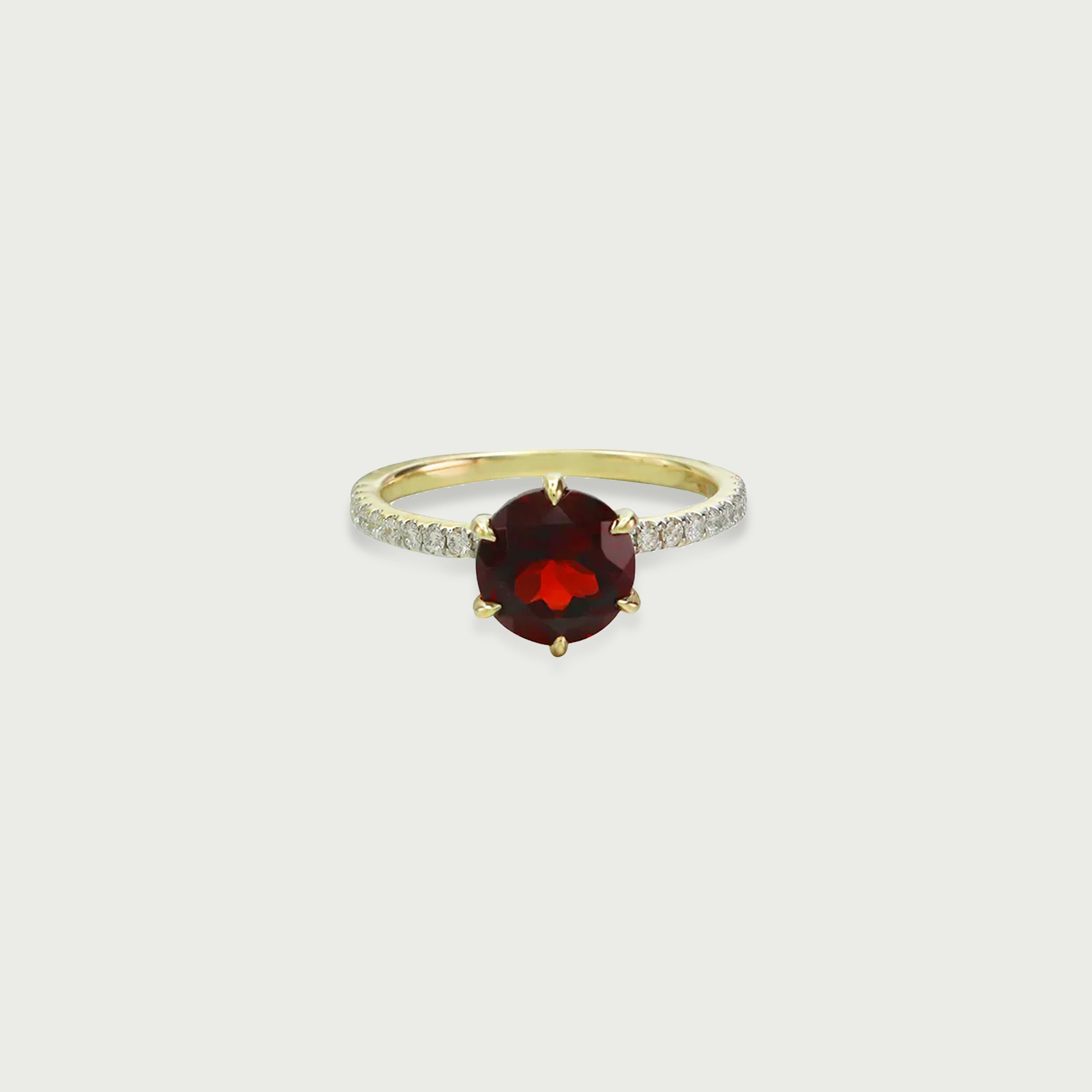Embrace You Garnet Solitaire Ring