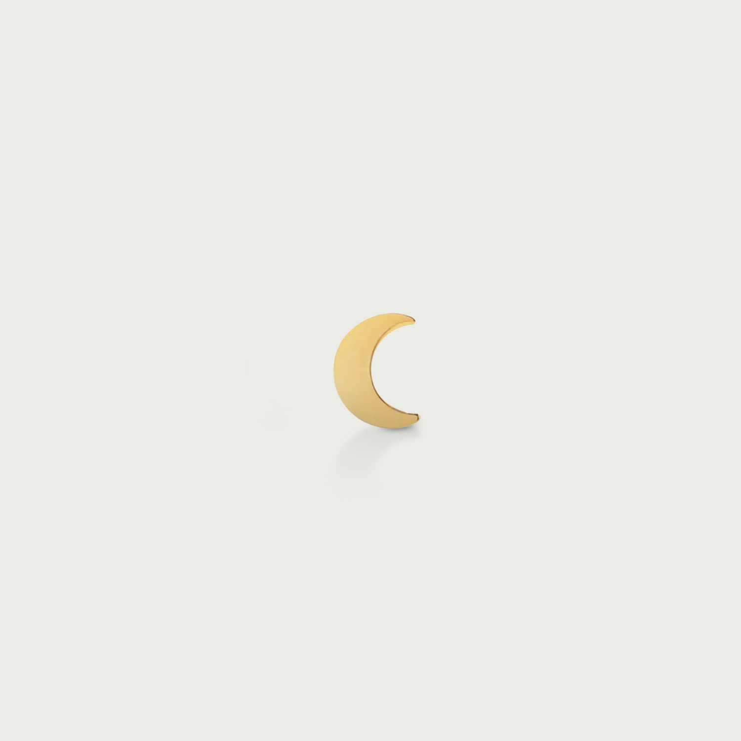 Engravable Crescent Moon Stud Earrings