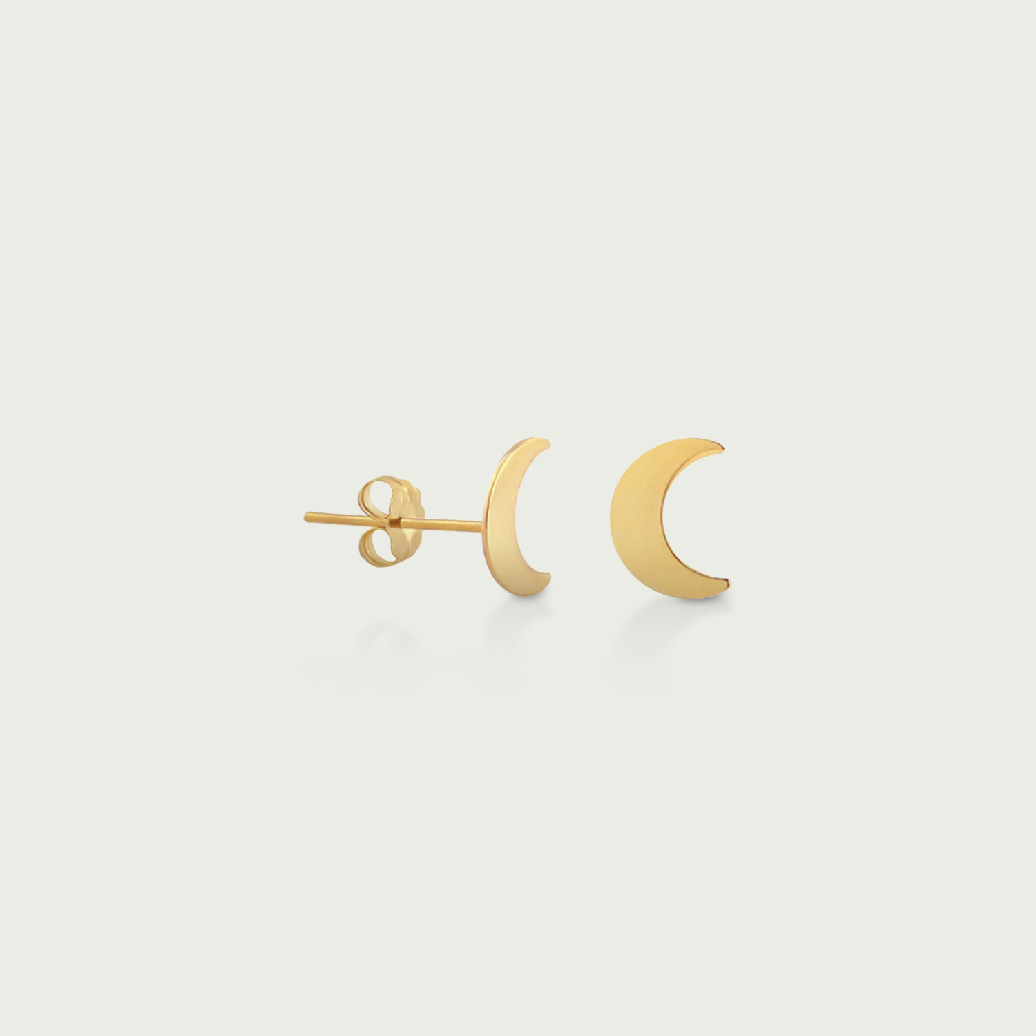Engravable Crescent Moon Stud Earrings