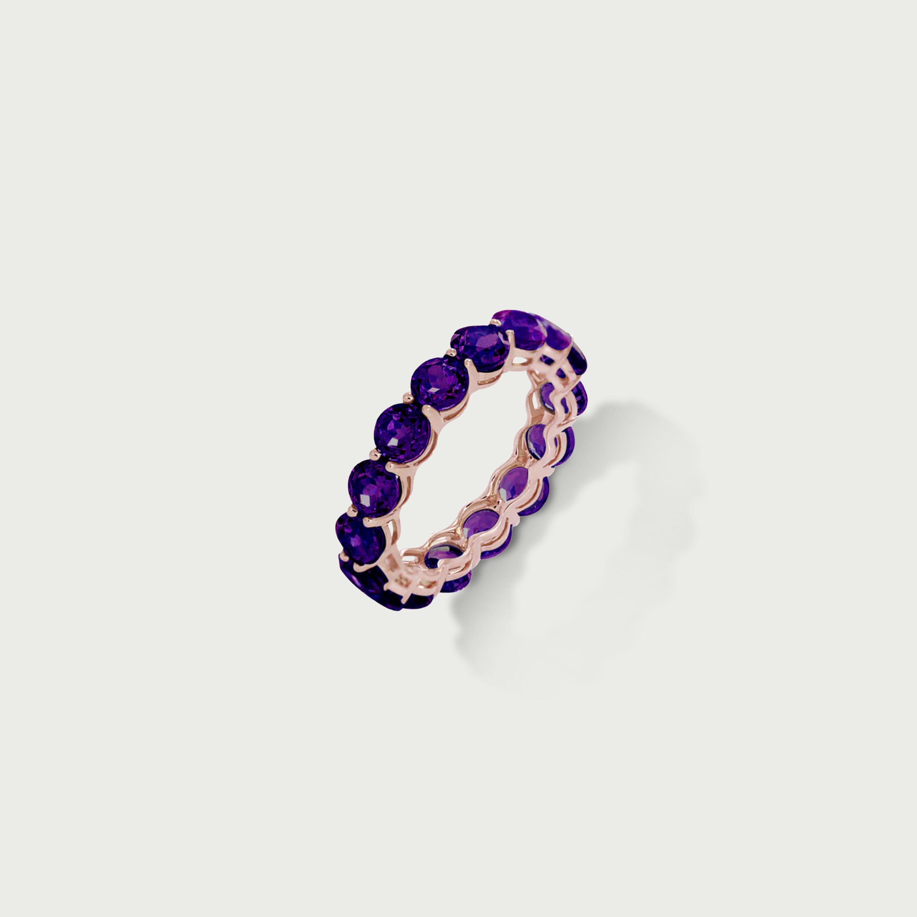 Eternal Bliss Amethyst Eternity Ring
