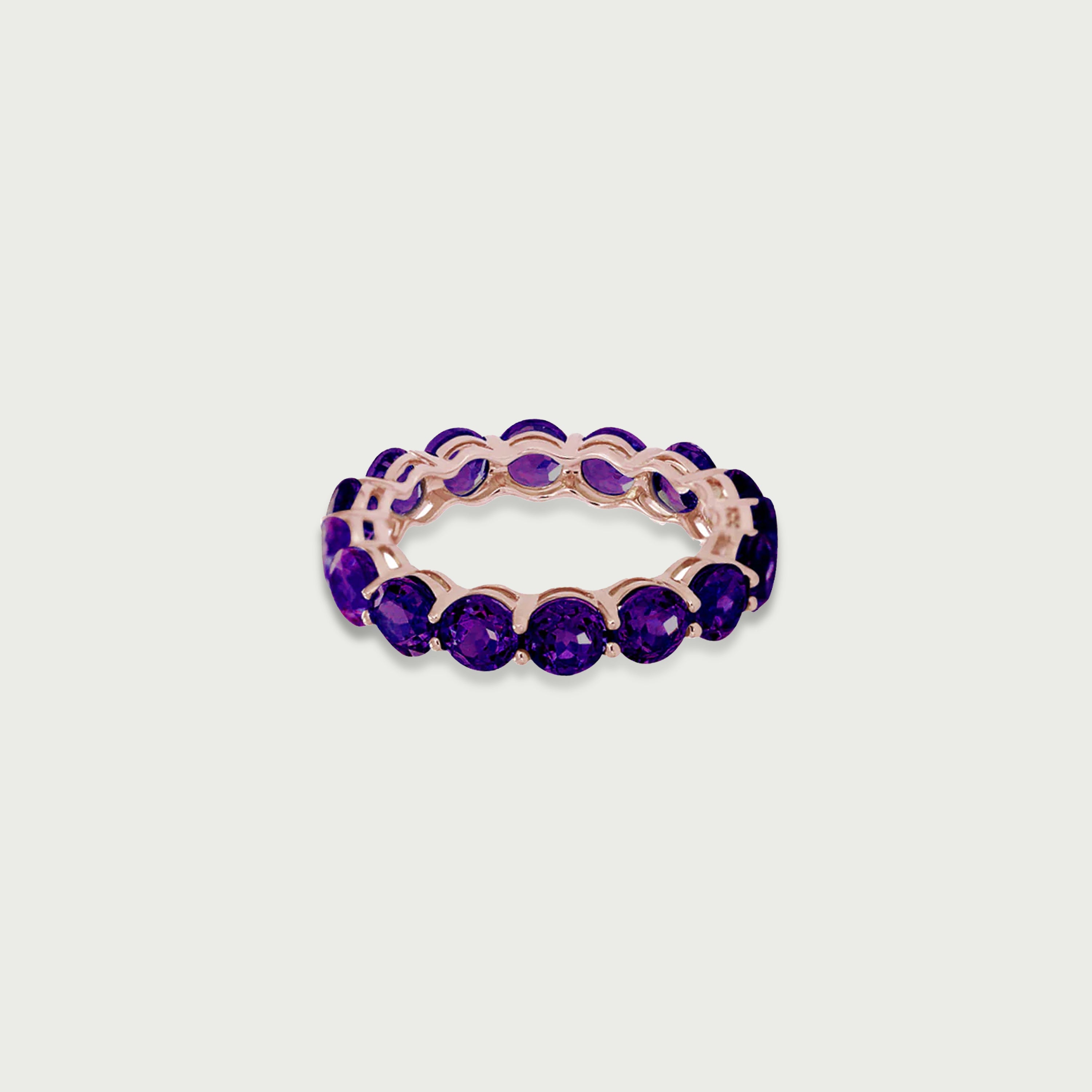 Eternal Bliss Amethyst Eternity Ring
