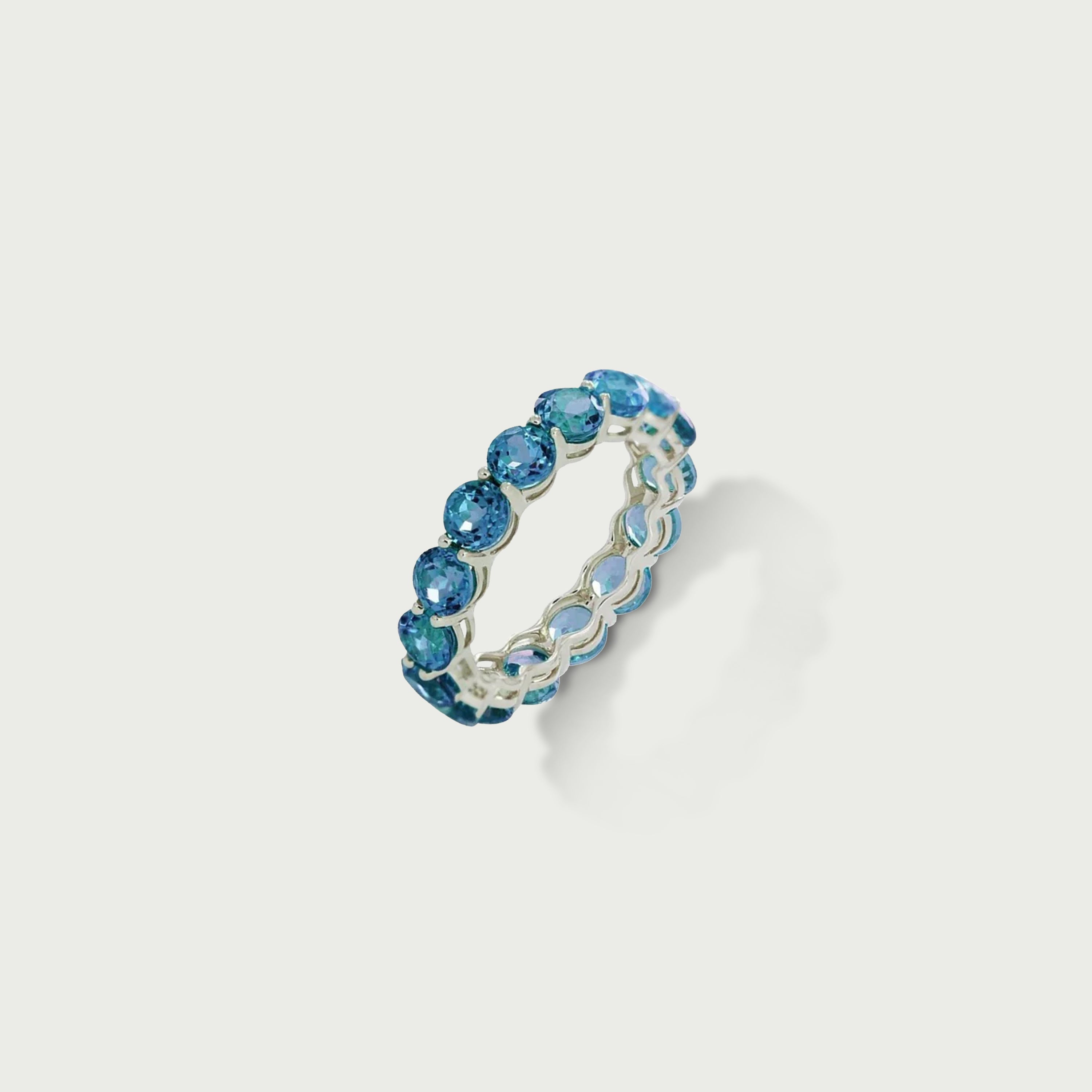 Eternal Bliss Blue Topaz Eternity Ring