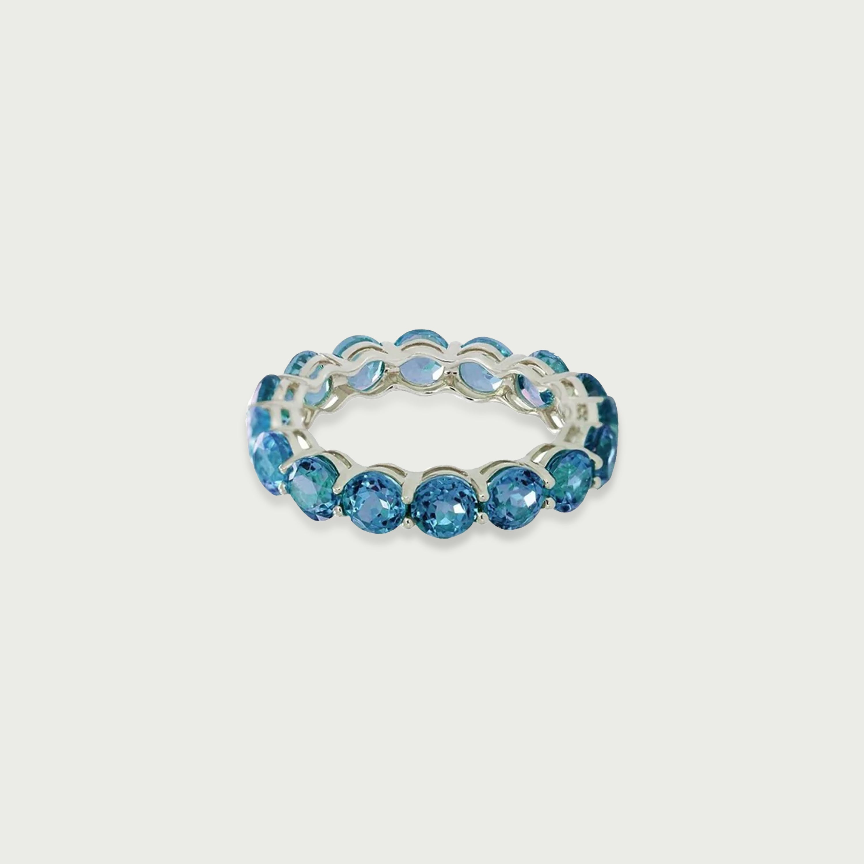 Eternal Bliss Blue Topaz Eternity Ring