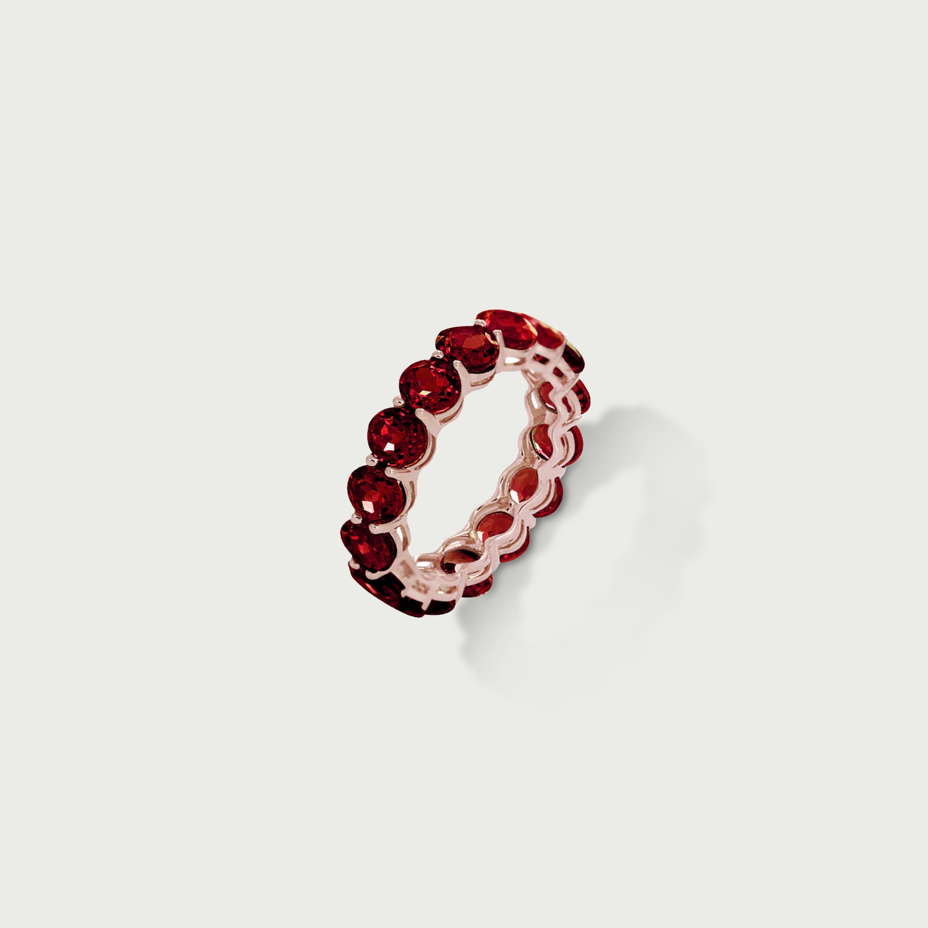 Eternal Bliss Garnet Eternity Ring