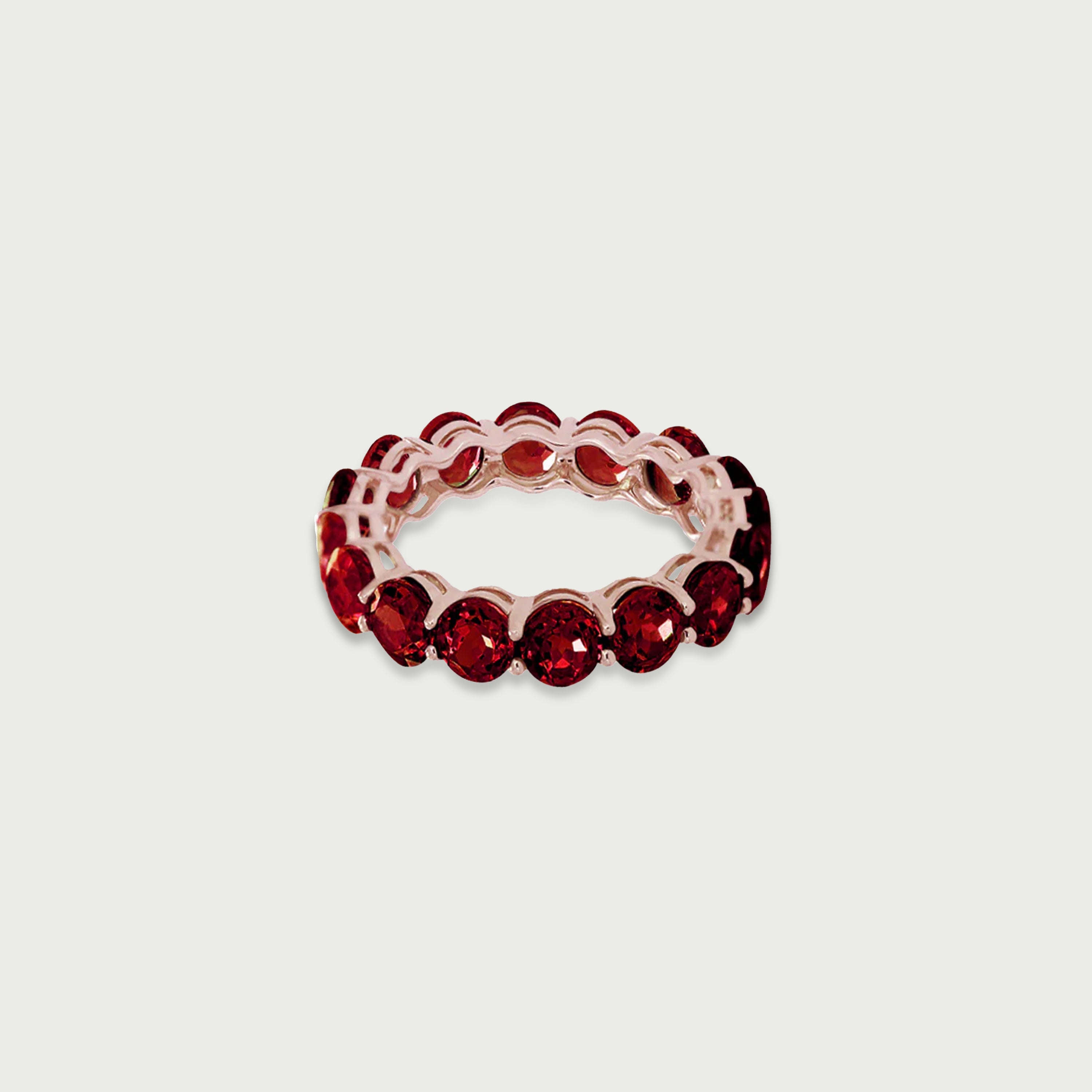 Eternal Bliss Garnet Eternity Ring