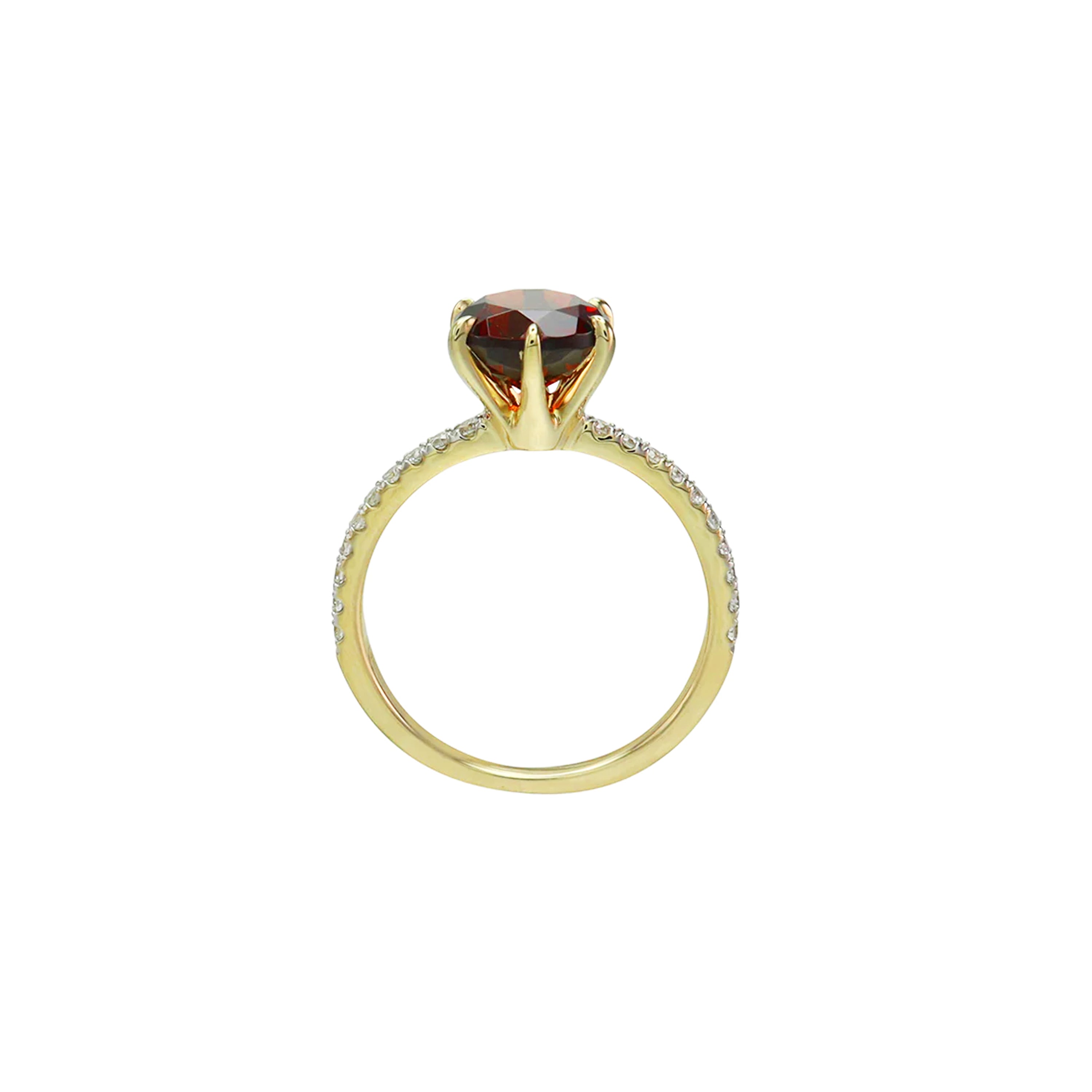 Embrace You Garnet Solitaire Ring
