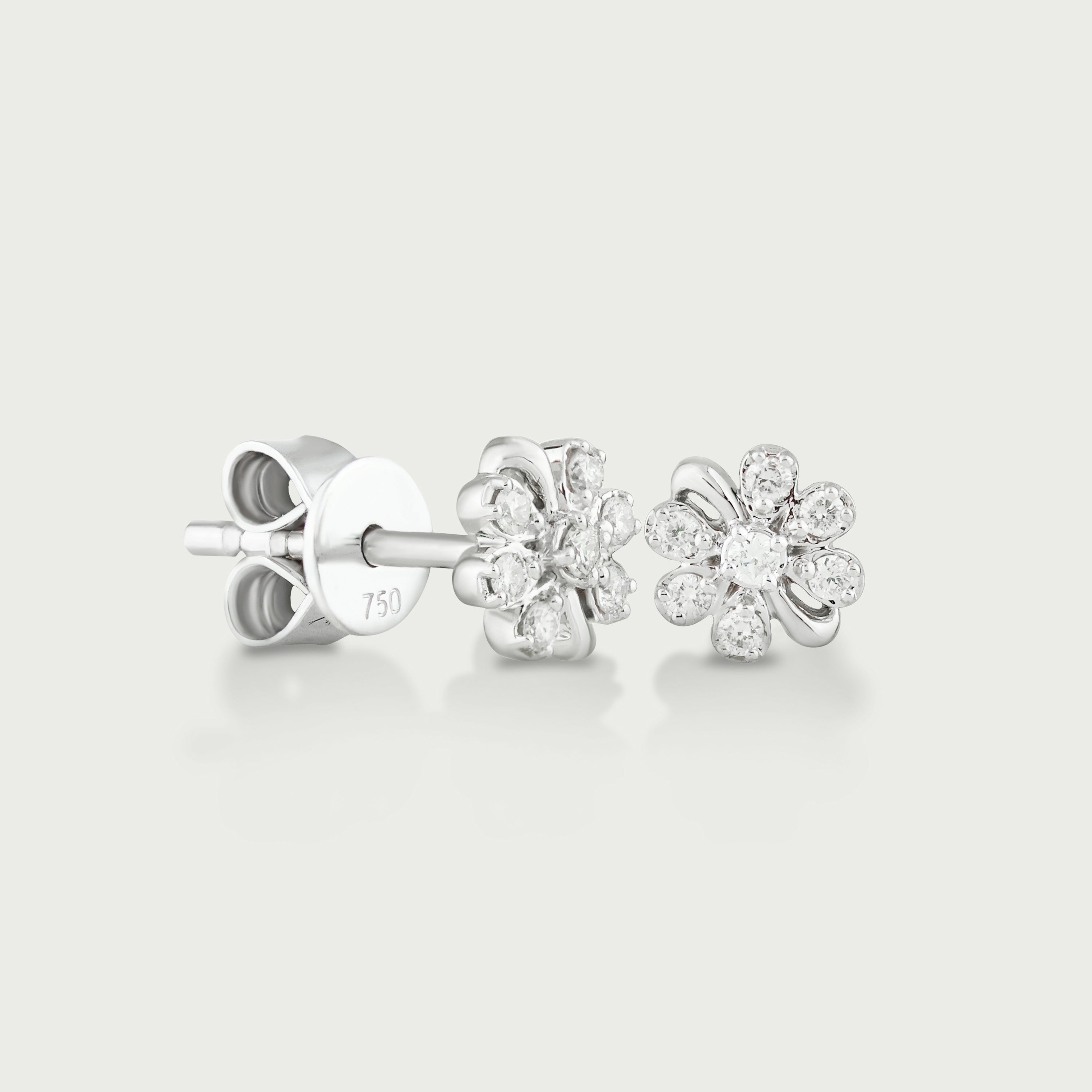 Fleur Brilliance Diamond Stud Earrings