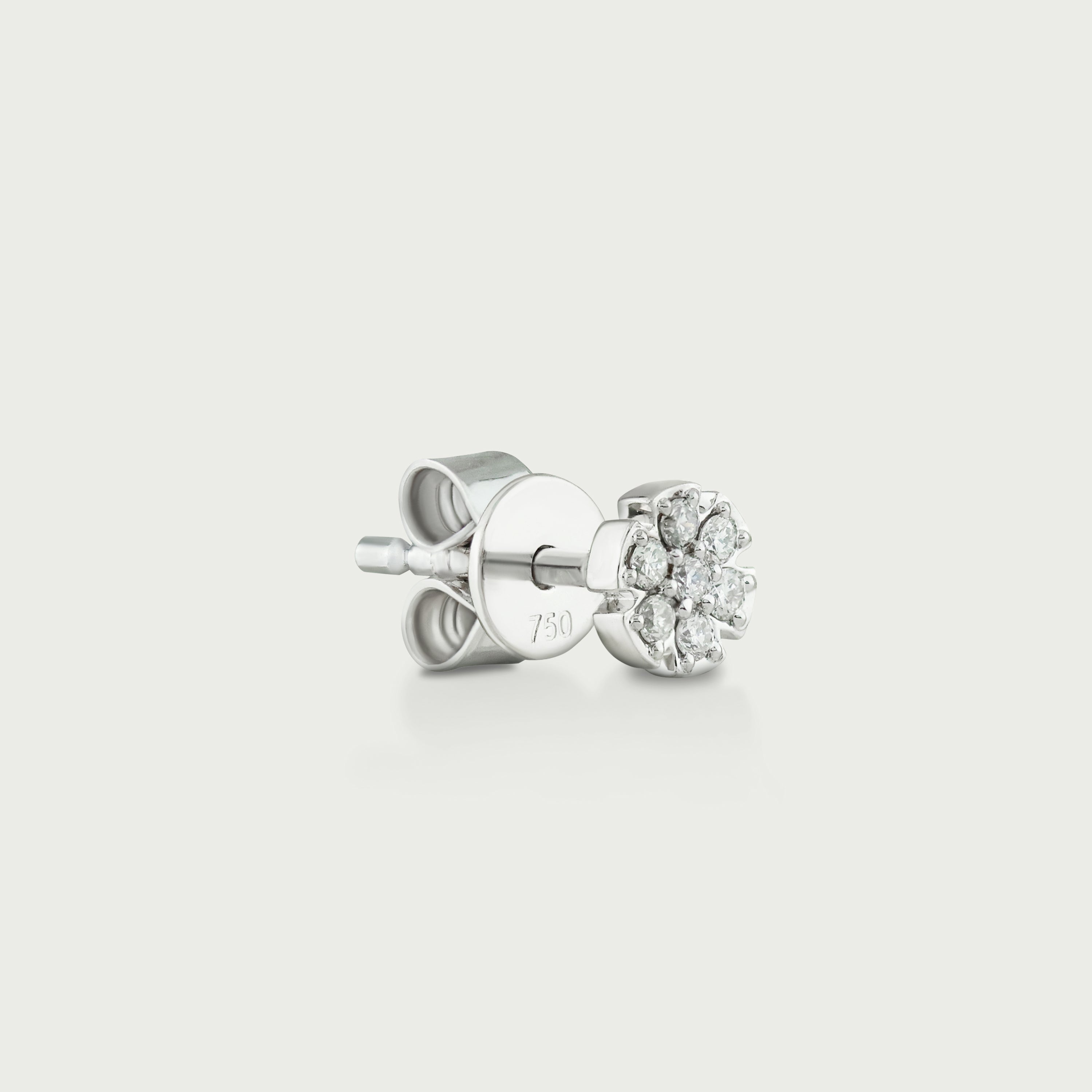 Floral Spark Diamond Stud Earrings