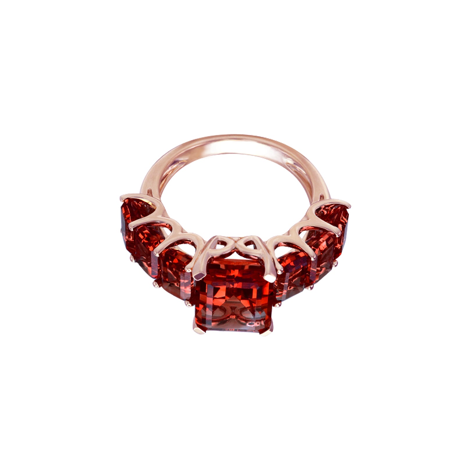 Crystal Armor Garnet Eternity Ring