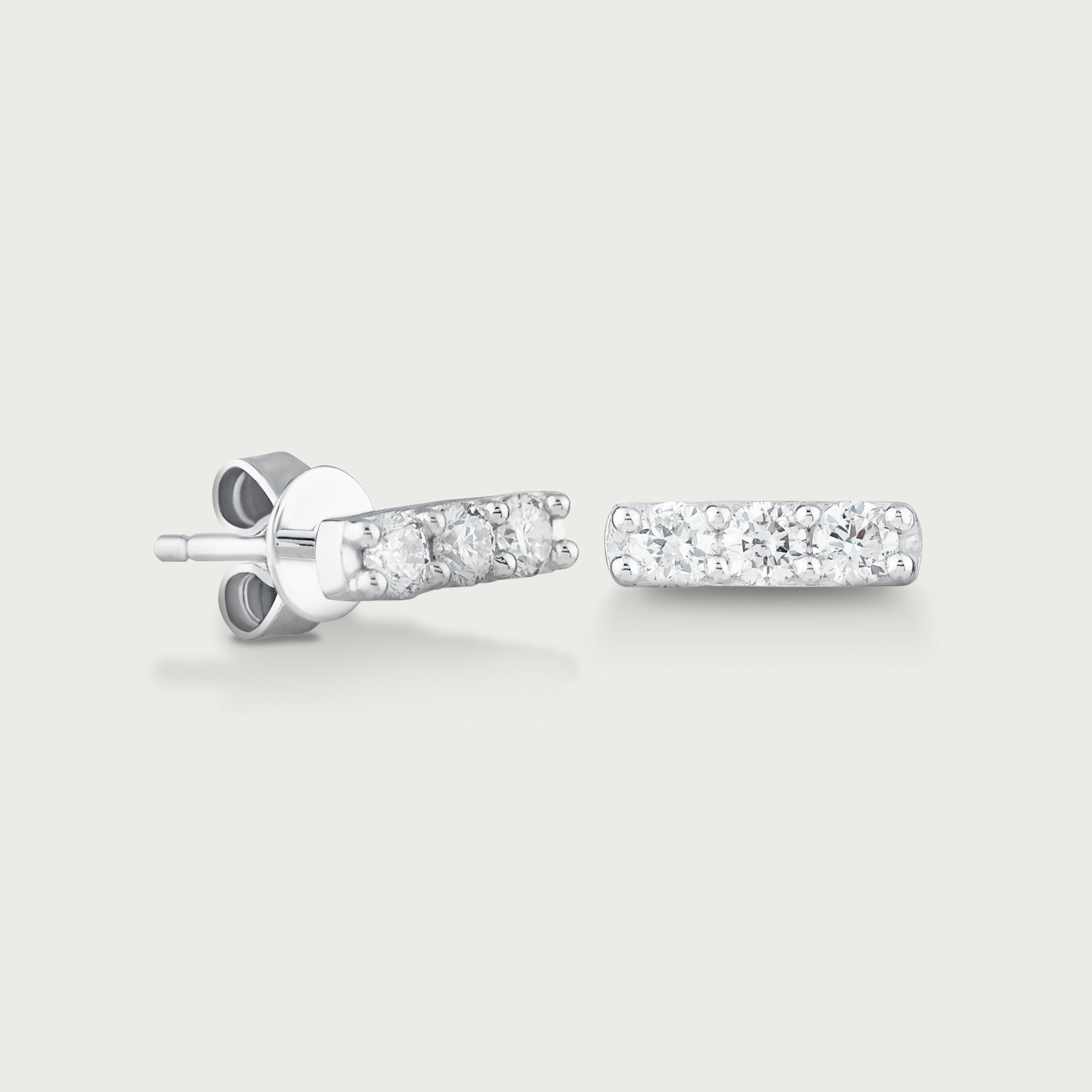 Glimmer Line Diamond Stud Earrings