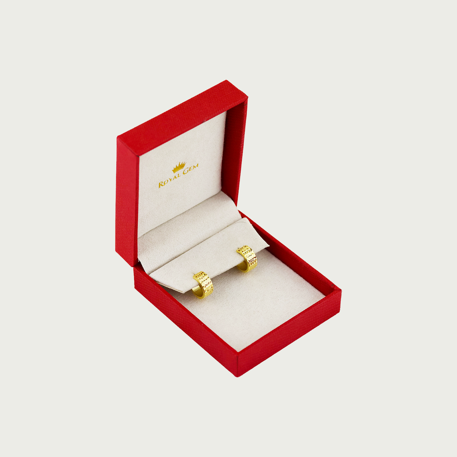 Glimmering Hug Barrel Gold Hoop Earrings