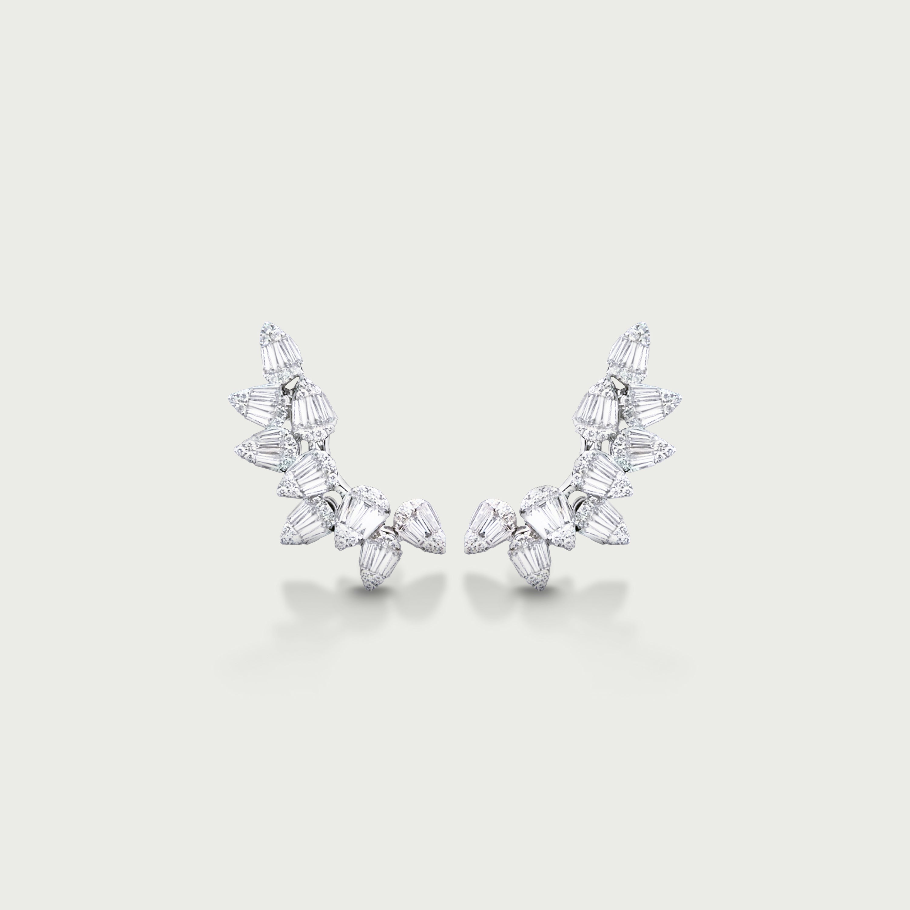 Graceful Vow Diamond Crawler Earrings