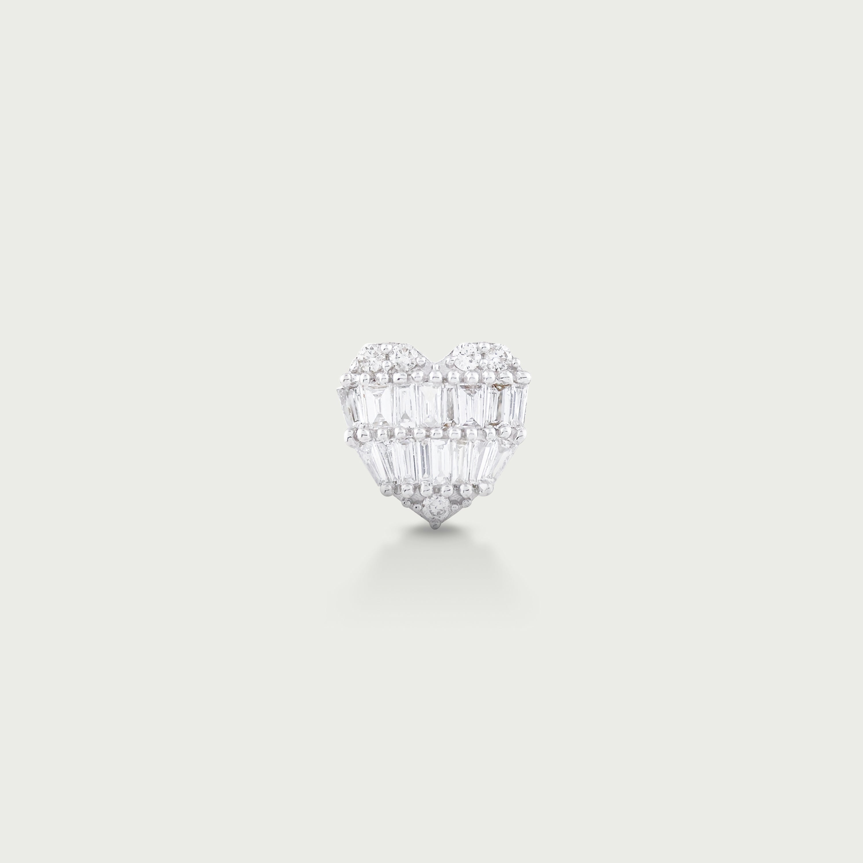 Heart Weave Glamour Diamond  Stud Earrings