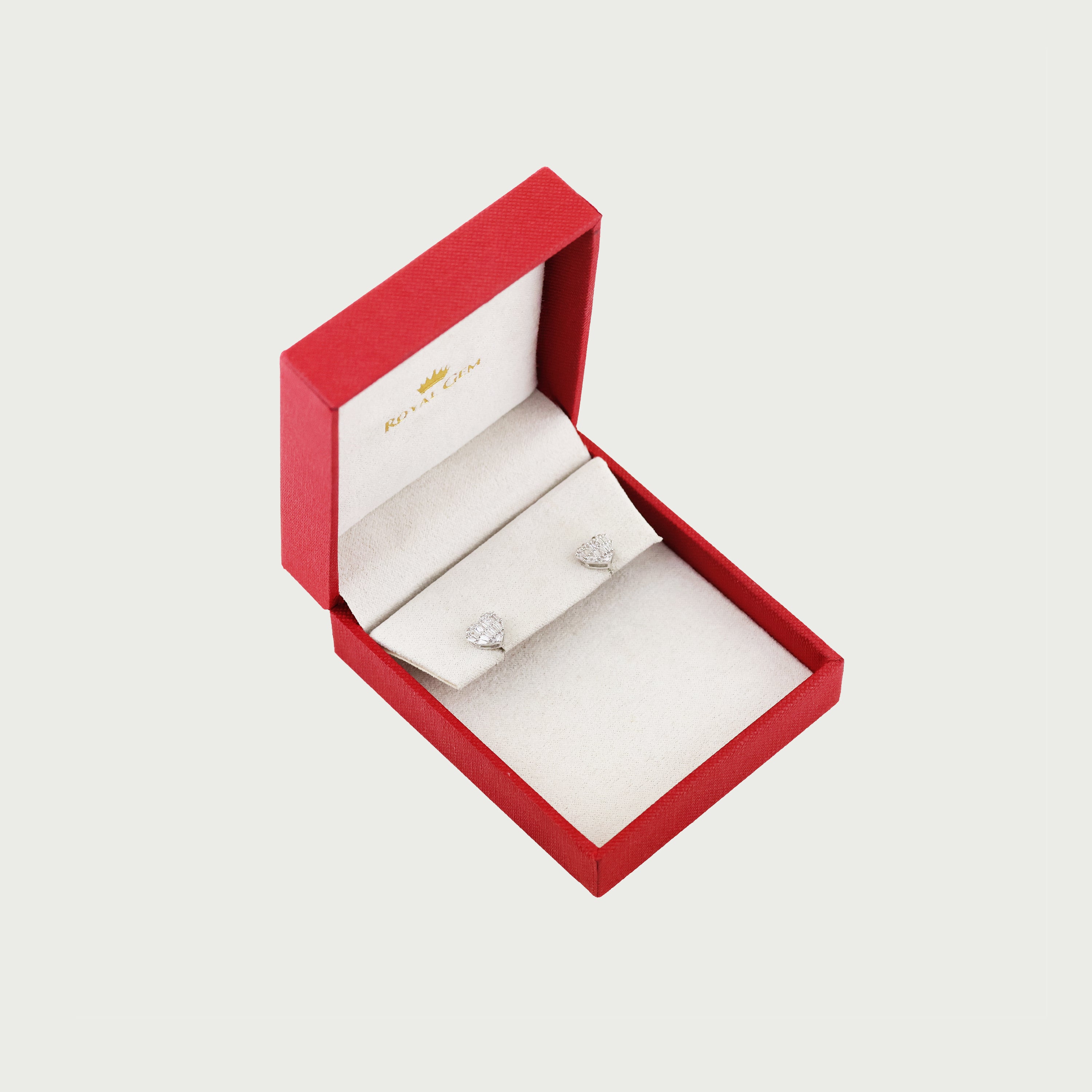 Heart Weave Glamour Diamond  Stud Earrings