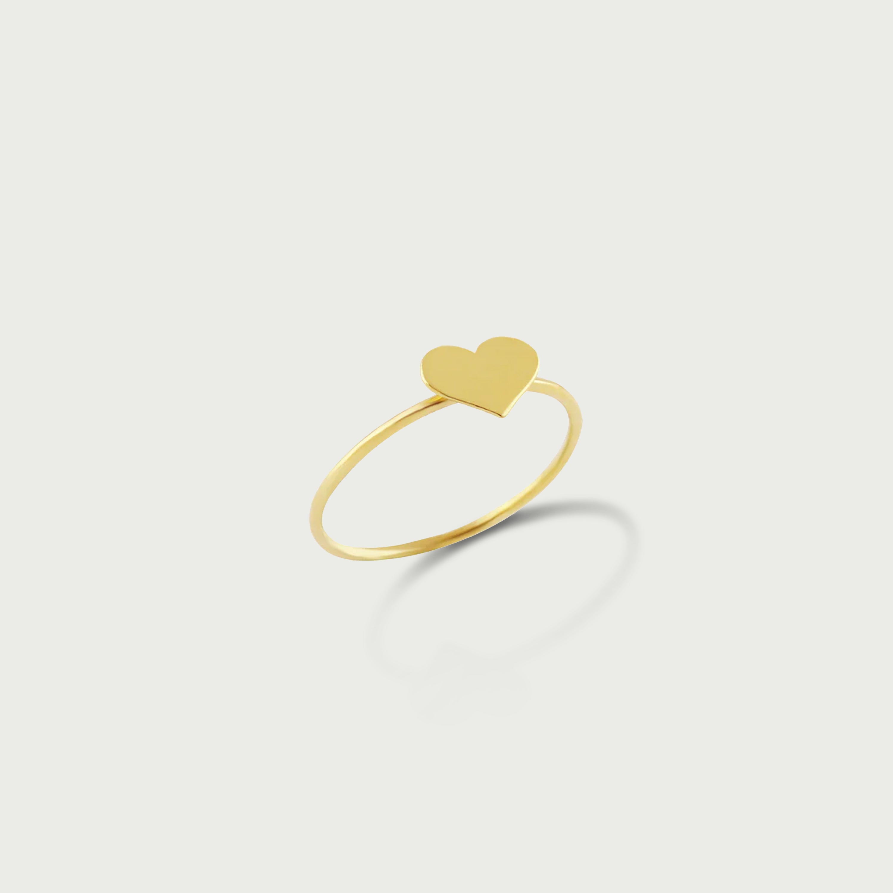 Yellow Gold Heart Ring